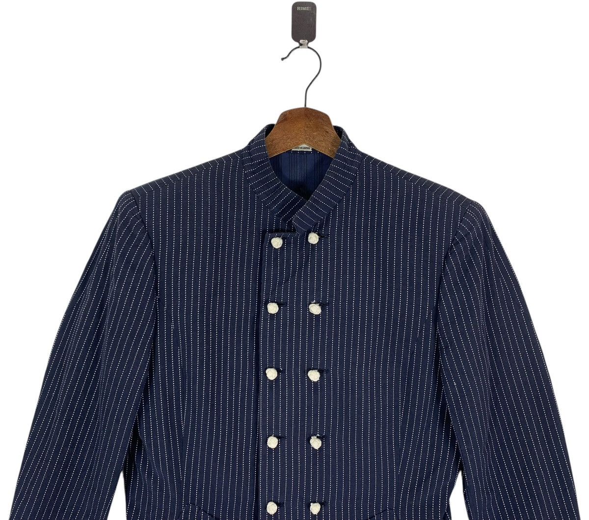 Kansai Yamamoto Kansai Yamamoto Japan Striped Indigo Women Jacket Wabash Size S / US 4 / IT 40 - 4 Thumbnail