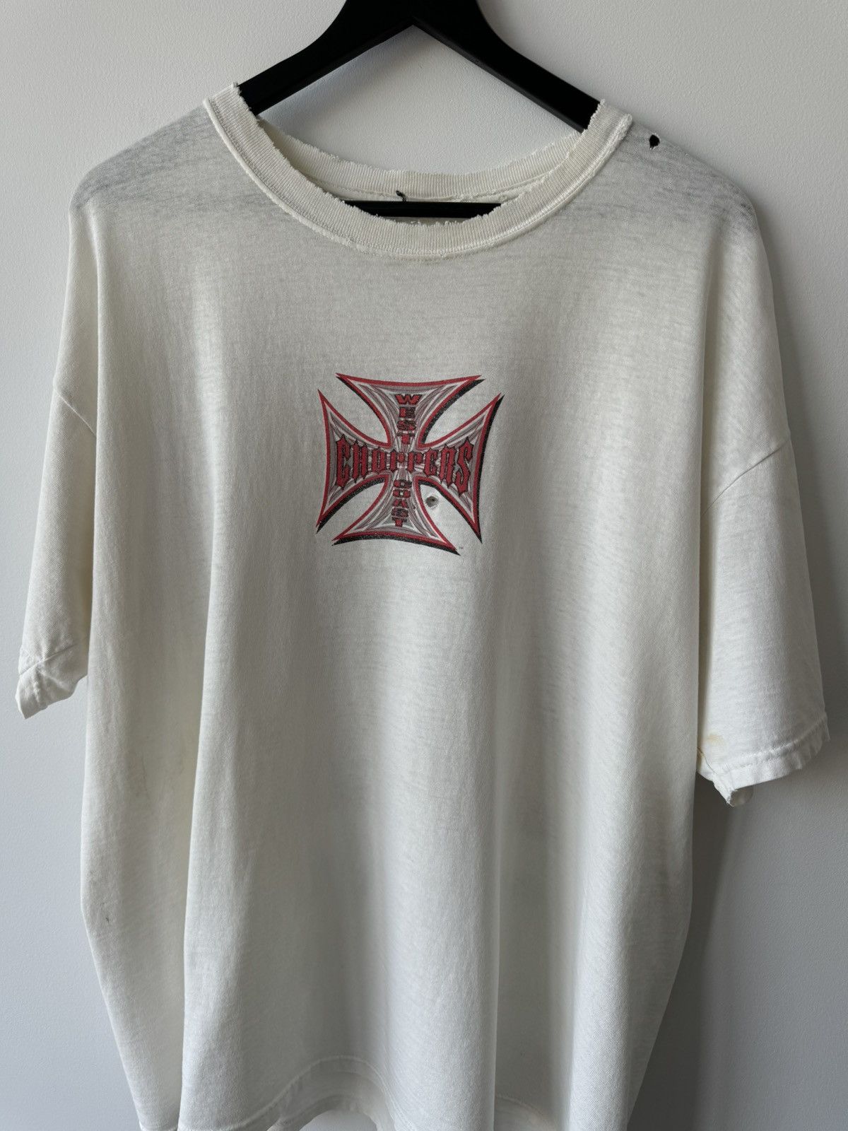 Vintage VINTAGE 90s THRASHED WEST COAST CHOPPERS WCC FADED OVERSIZED Size US XL / EU 56 / 4 - 5 Thumbnail