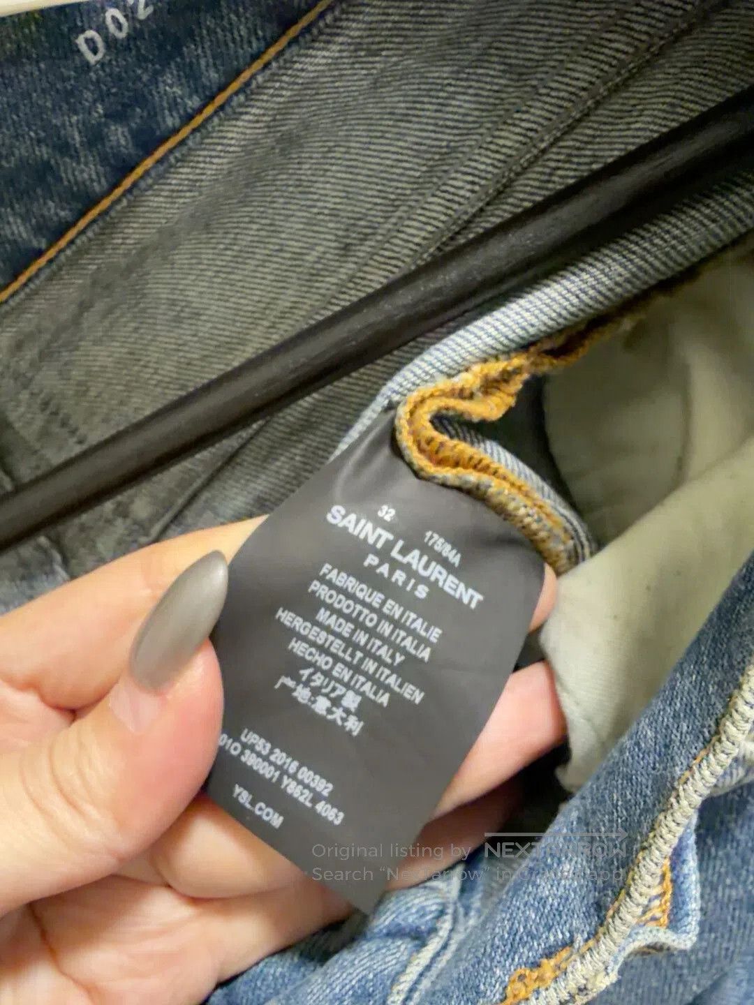 Saint Laurent Paris Saint Laurent Slim-Fit Denim Jeans Size 32. Size US 32 / EU 48 - 3 Thumbnail