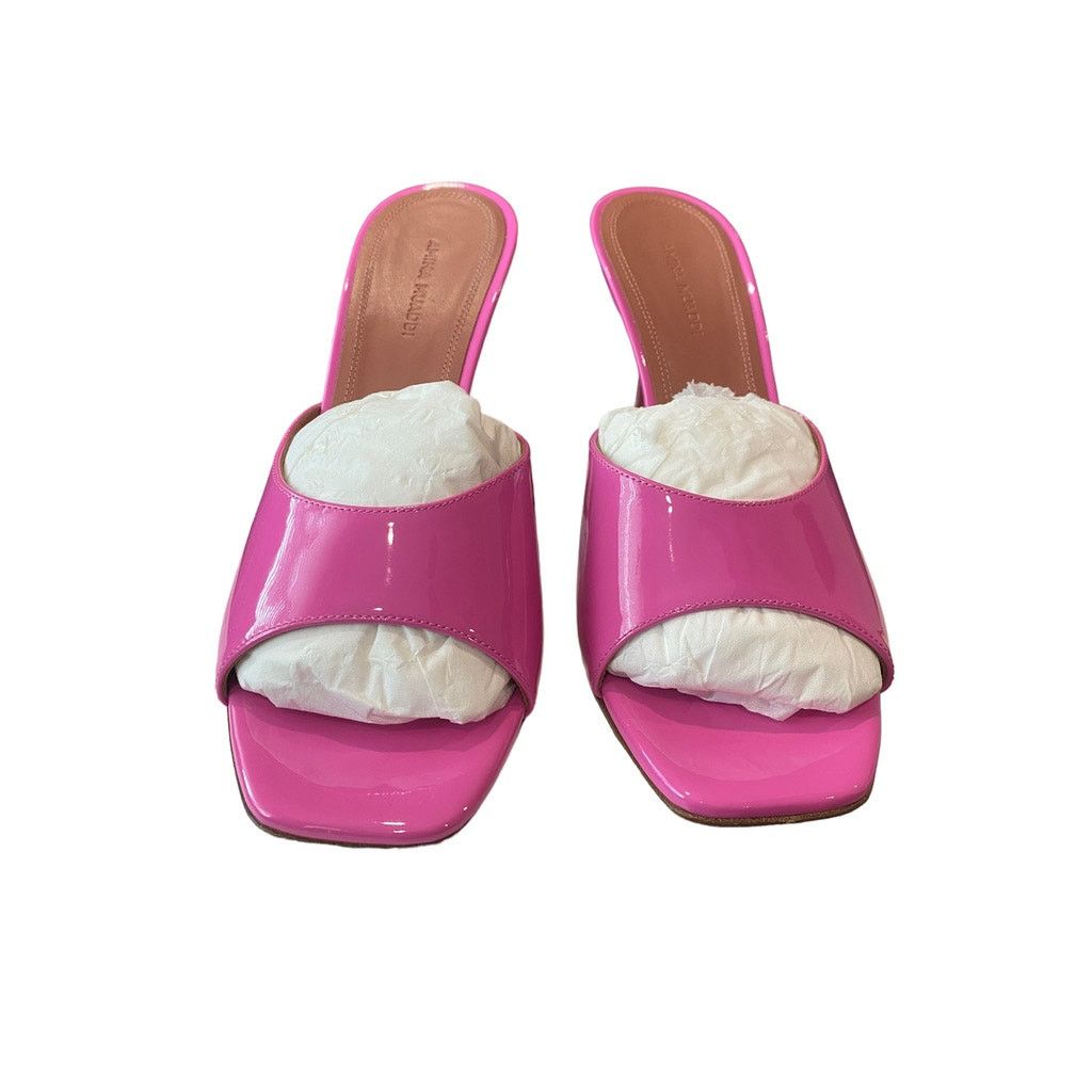 Amina Muaddi Amina Muaddi Lupita 80mm patent-leather sandals Pink 40 Size US 10 / IT 40 - 3 Thumbnail