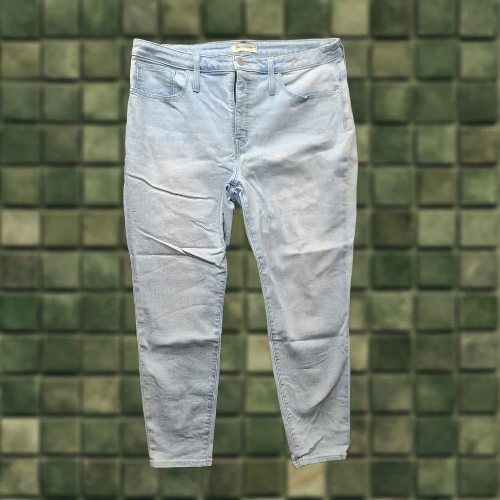 Madewell Madewell Jeans Women’s 34x27 Mid Rise Skinny Crop Distressed Stretch Denim Blue 5-Pocket Slim City Mens Womens Boys Girls Size 24" / US 00 / IT 34 - 1 Thumbnail