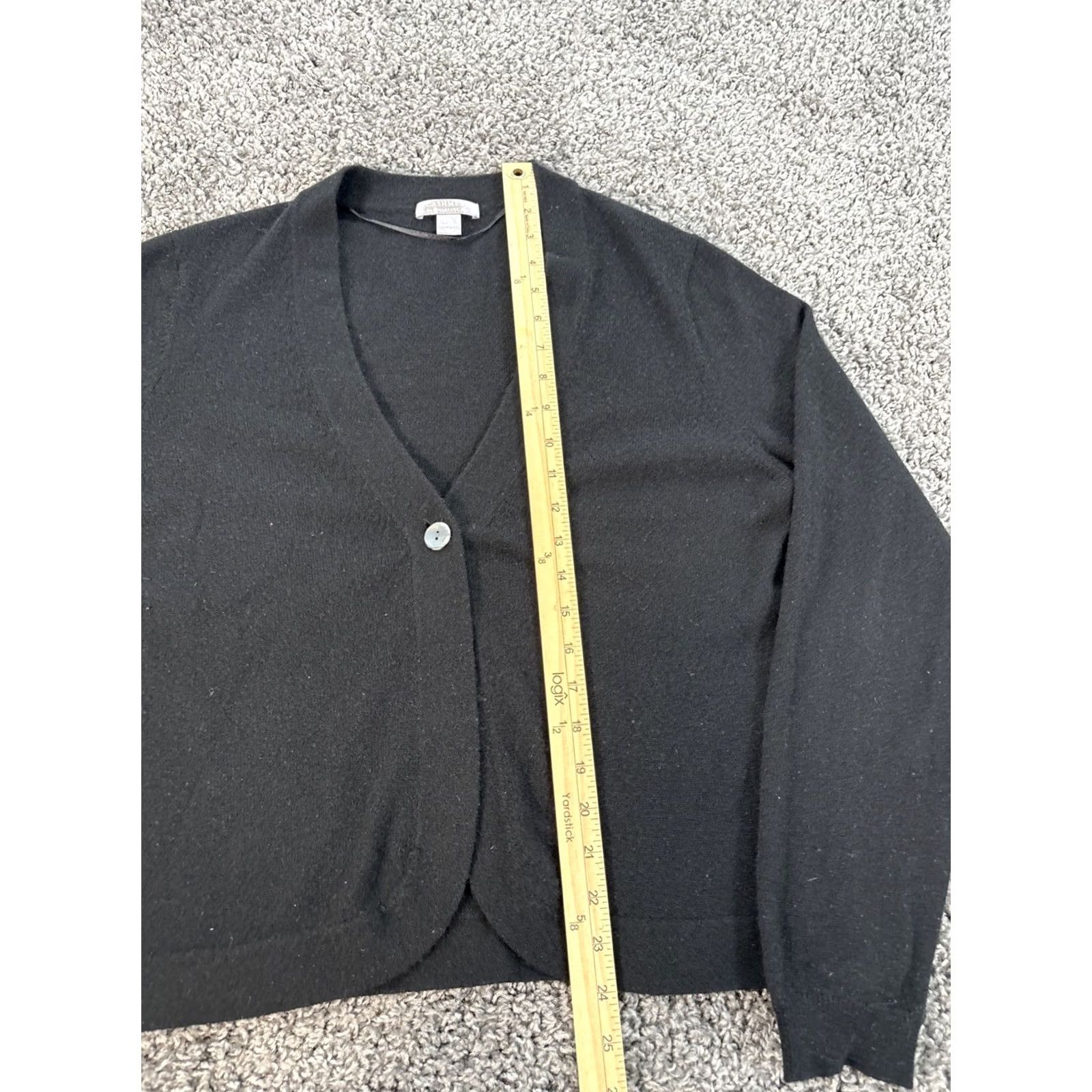 Charter Club Charter Club Cardigan Sweater Women's V-Neck 100% Cashmere Black Large L Cardigan Women Cashmere V-Neck Black Large Mens? Size L / US 10 / IT 46 - 2 Thumbnail