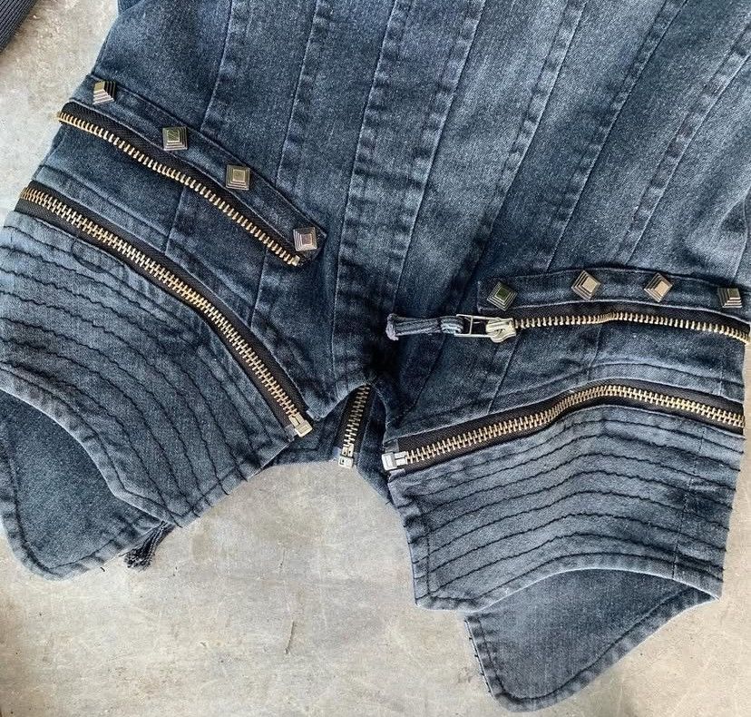 Le Grande Bleu (L.G.B.) Shalang Vintage Gray Punk Avant Garde Jacket Y2k Size US XS / EU 42 / 0 - 3 Thumbnail