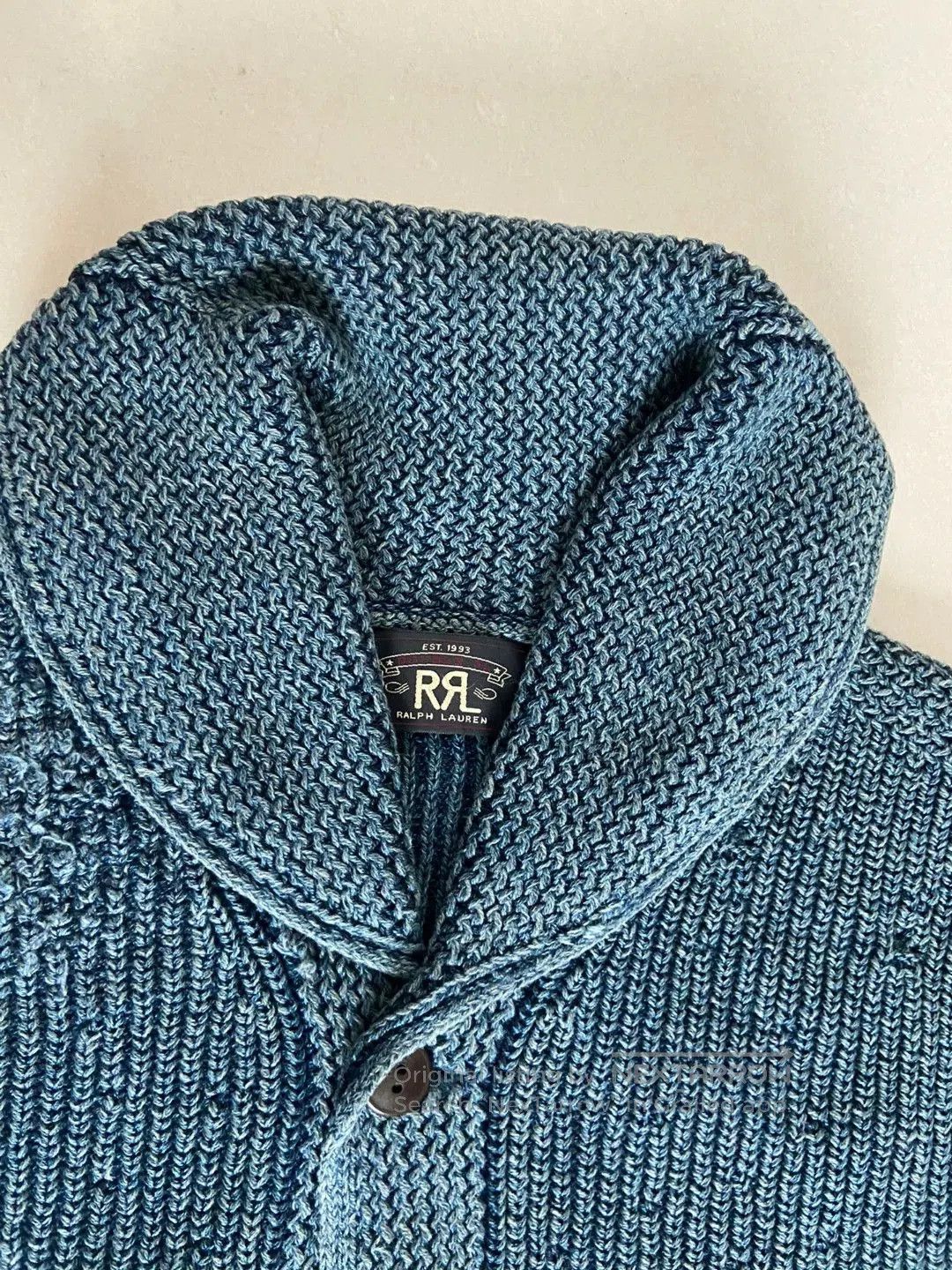 RRL Double RL Distressed Shawl Collar.