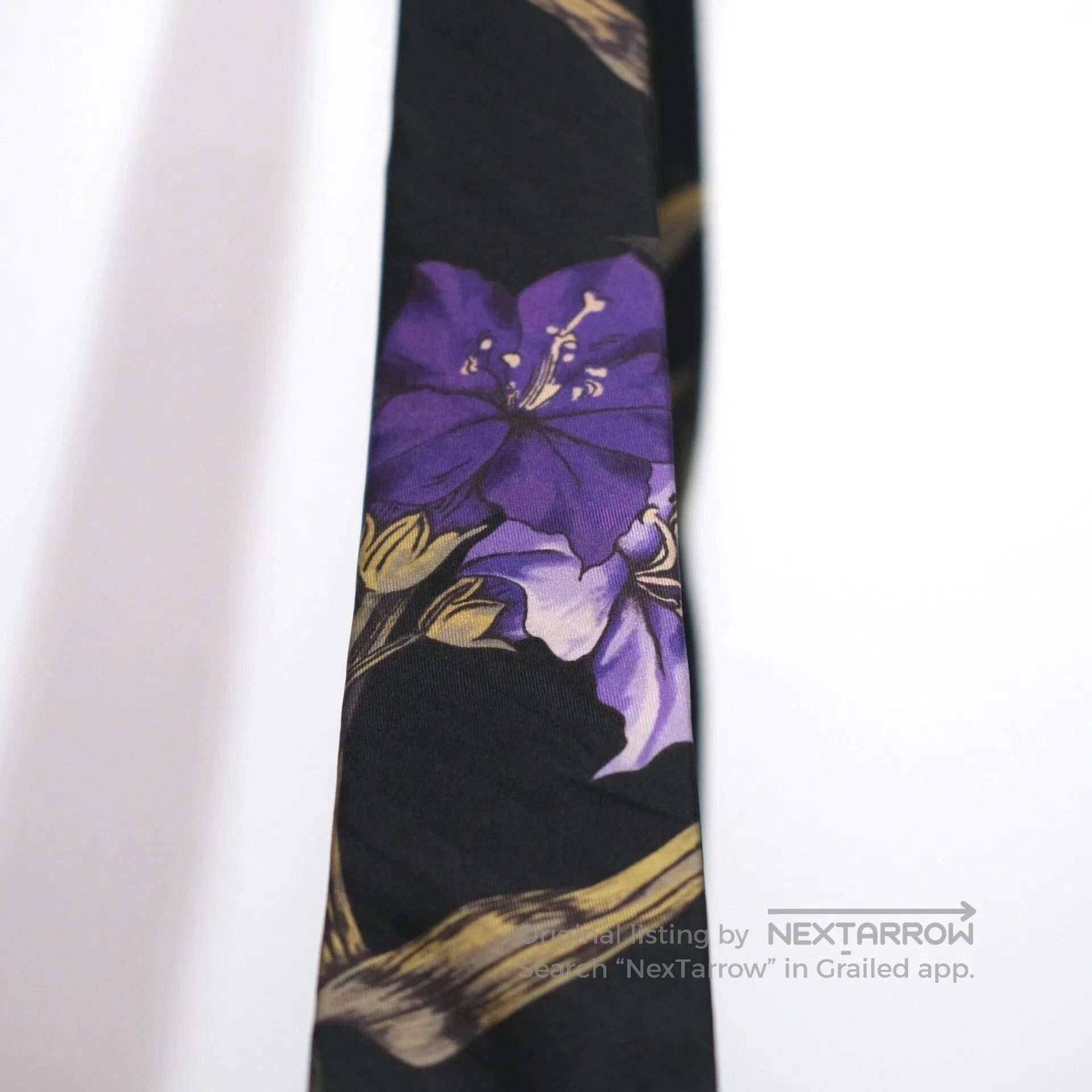 Other Yohji Yamamoto Purple Floral Silk Tie. Size ONE SIZE - 7 Thumbnail