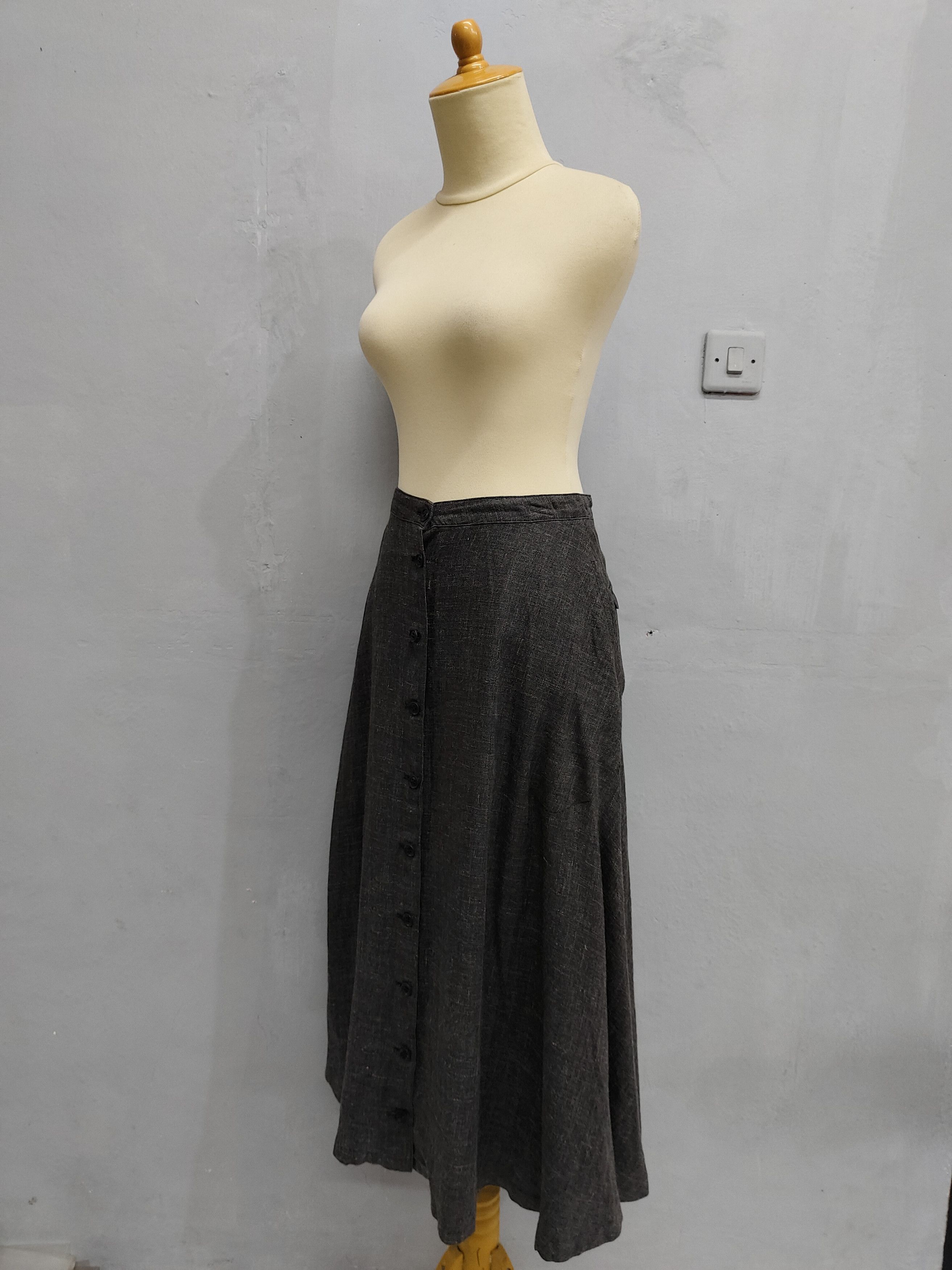 Mademoiselle Non Non 🇯🇵 Vtg Mademoiselle Non Non Flare Maxi Skirt Size 28" / US 6 / IT 42 - 2 Thumbnail