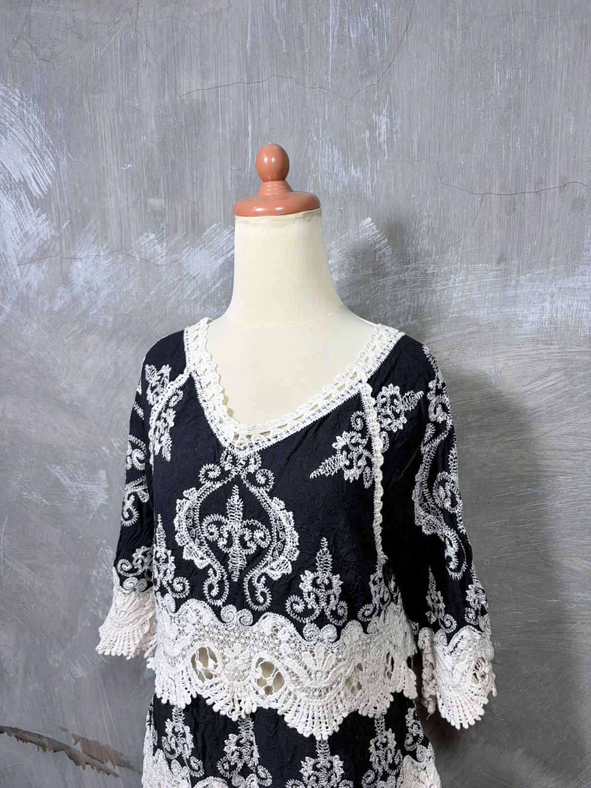 Japanese Brand Unknown Women Bohemian Summer Tops Size M / US 6-8 / IT 42-44 - 2 Thumbnail