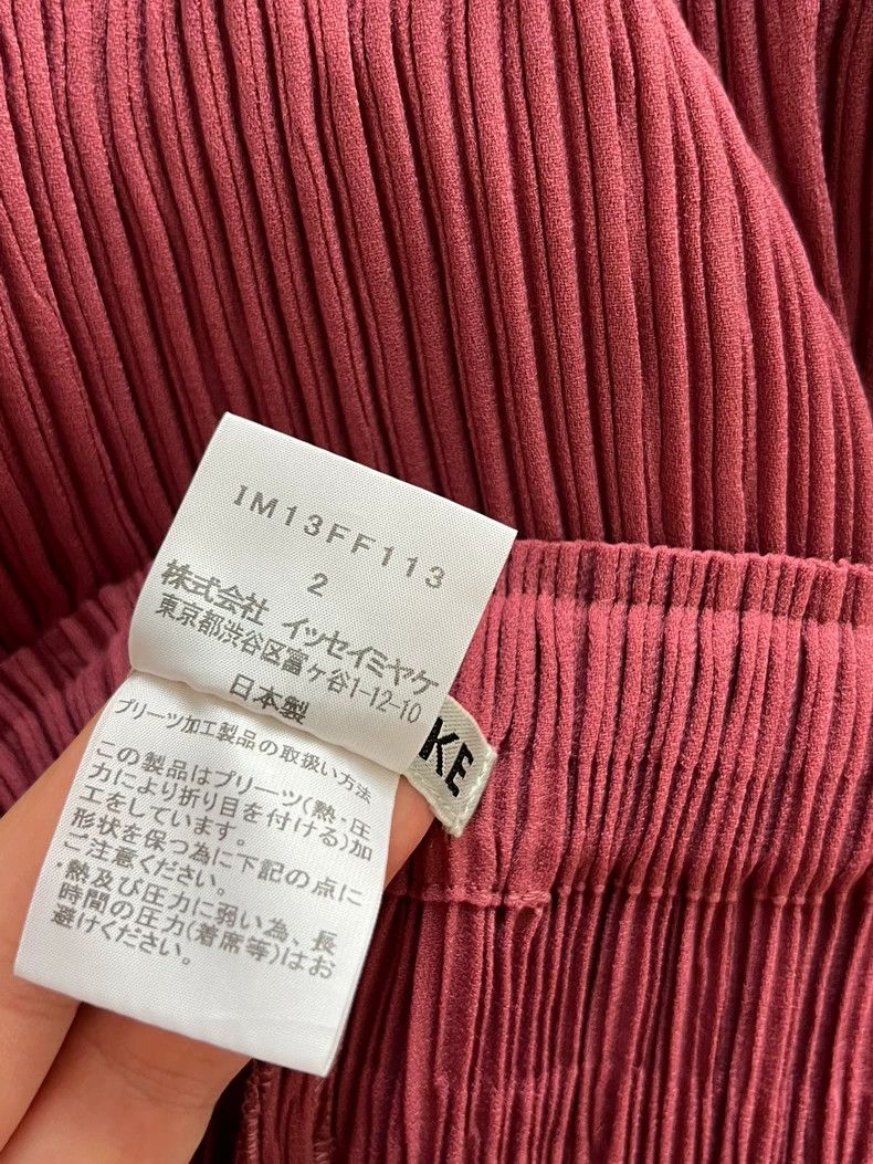 Issey Miyake Issey Miyake size:2 Red mainline toothpick wide-leg pants Size 31" - 6 Thumbnail