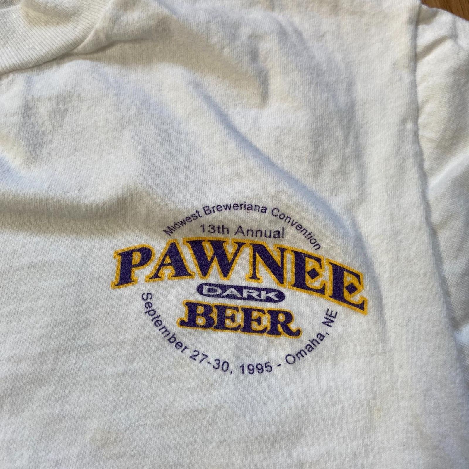 Hanes 90s pawnee beer tee shirt Size US S / EU 44-46 / 1 - 3 Thumbnail