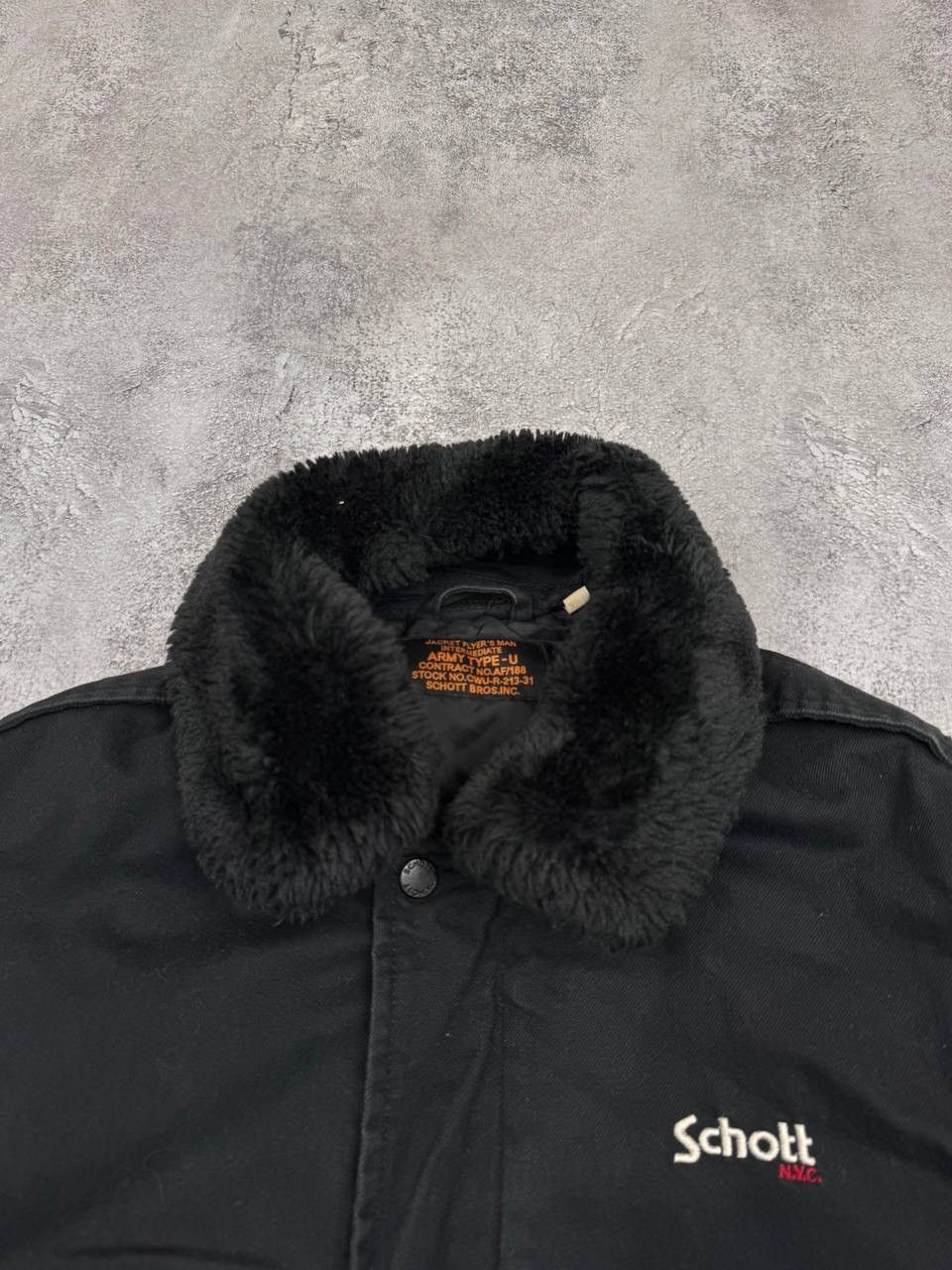 Schott Schott NYC Army Type-U Bomber Jacket CWU Military Flight Size US XL / EU 56 / 4 - 6 Thumbnail