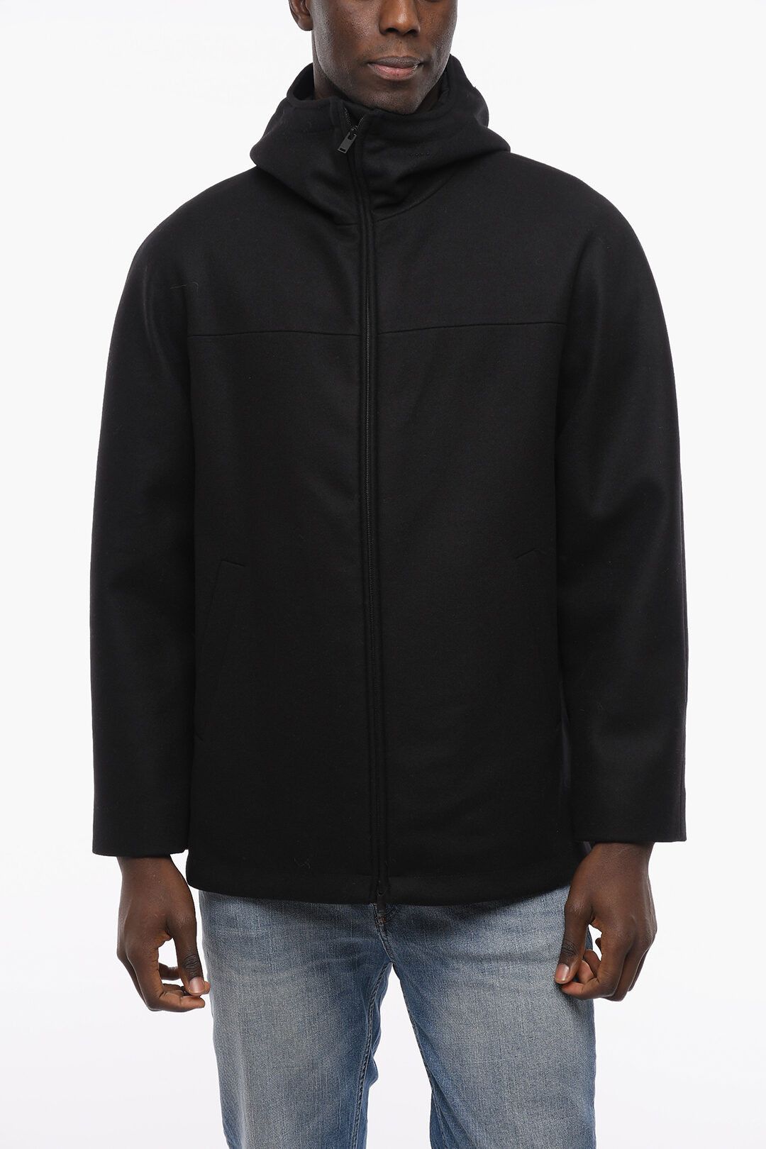 image of Hevo Og1Mm0424 Solid Color Jacket In Black, Men's (Size Small)