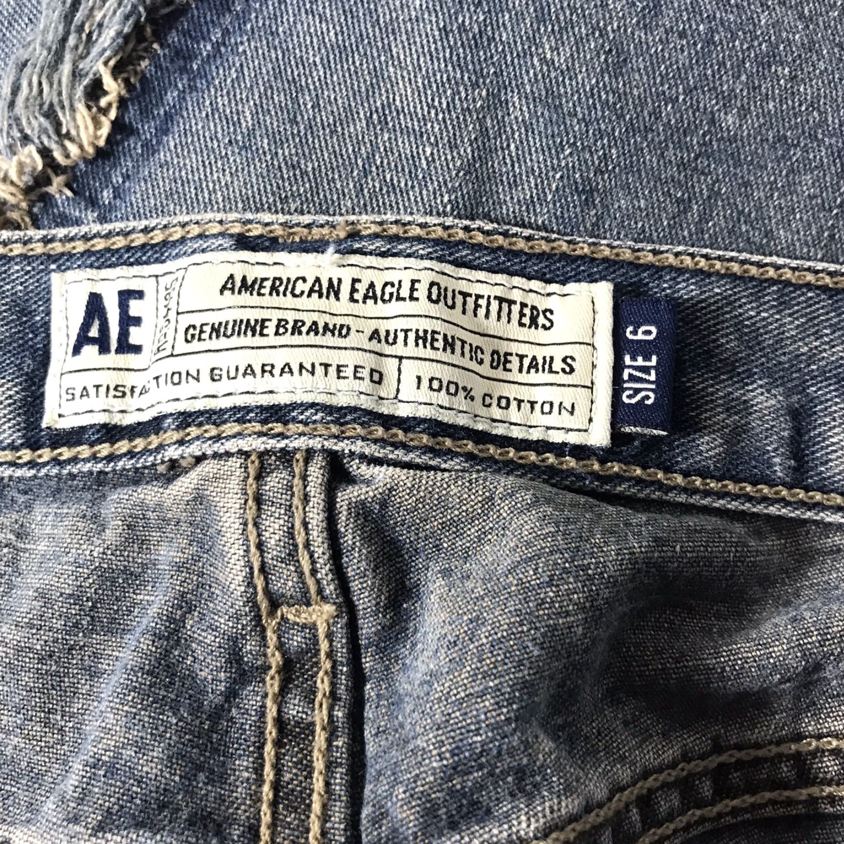 American Eagle Outfitters American Eagle Denim Skirt Womens Size 6 Midi Casual Travel Workwear Blue Cotton Zipper Pockets 90s Size 28" / US 6 / IT 42 - 3 Thumbnail