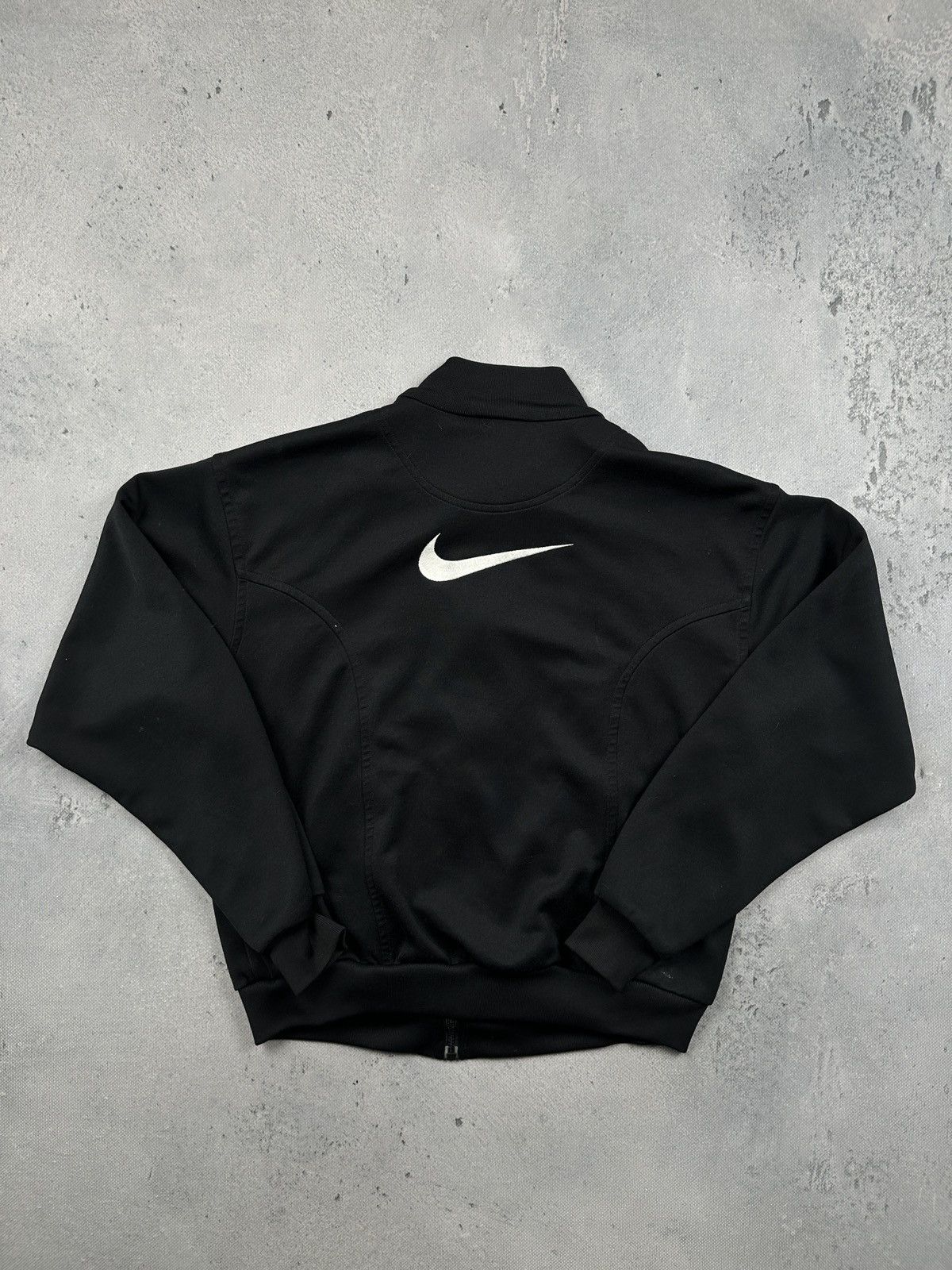 Nike Nike Vintage 90s Swoosh Track Jacket Black Full Zip Y2K Size S / US 4 / IT 40 - 2 Thumbnail