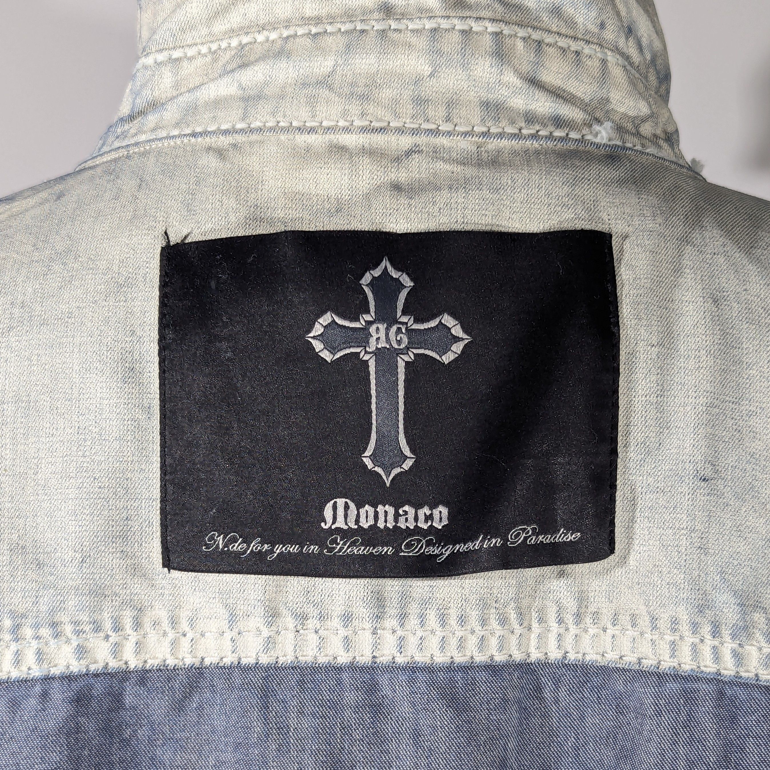 Other Roberto Geissini Monaco Denim Jacket With Crosses Very Rare Size US M / EU 48-50 / 2 - 21 Thumbnail
