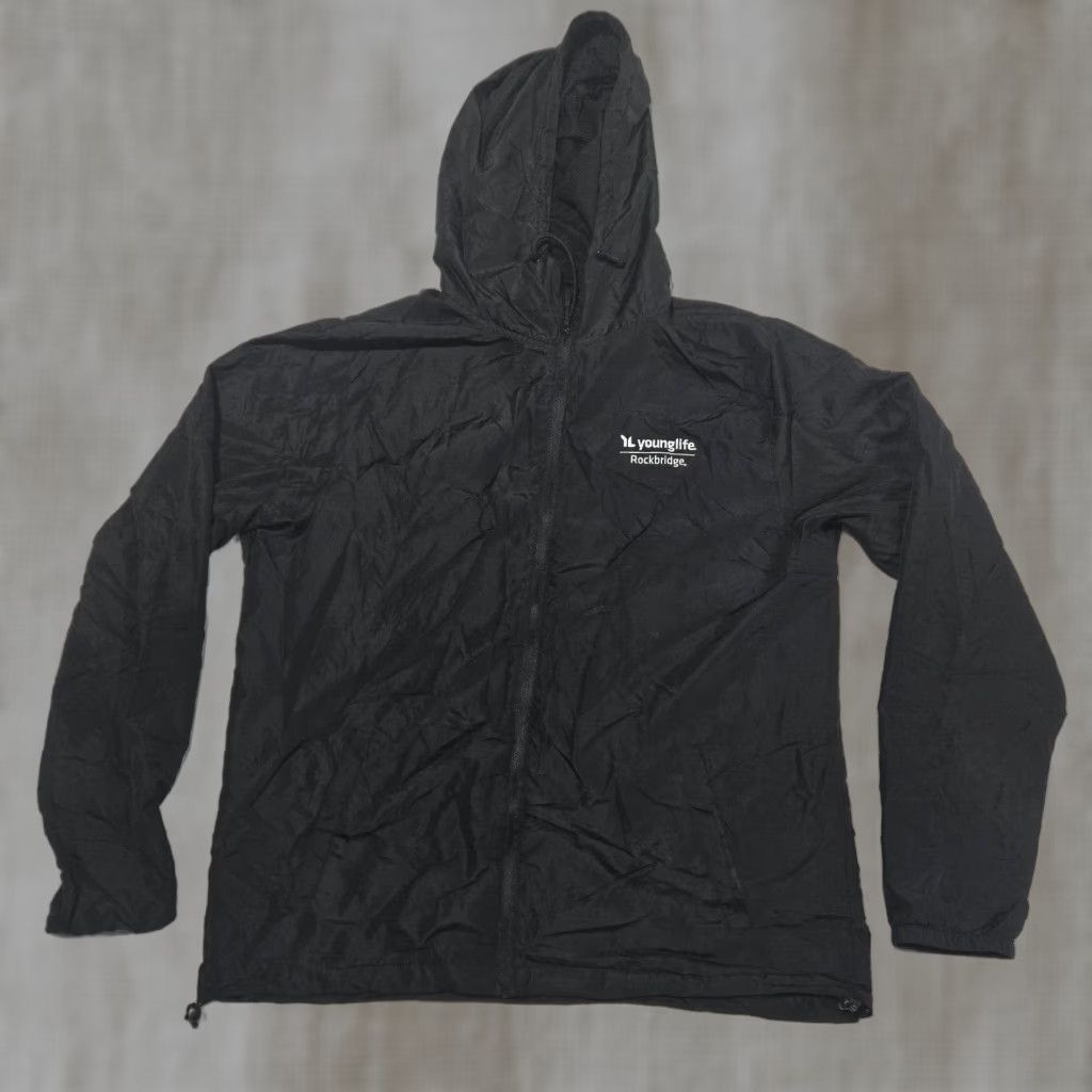 Vintage Independent Trading Company Coat Jacket Men XL Black Rain Coat Hooded Mid-Length Zip Full Zip Casual Outdoor Weather Coat Size US XL / EU 56 / 4 - 1 Thumbnail
