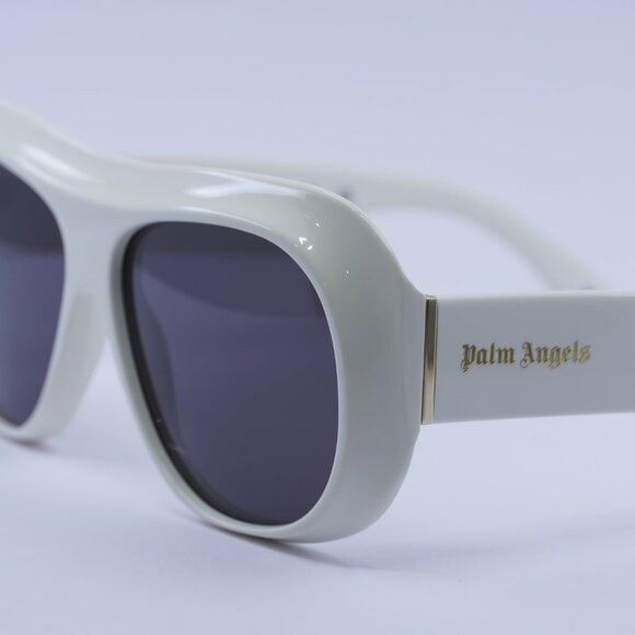 Palm Angels Palm Angels PERI103 ELFIN 0107 Sunglasses White Aviator Size ONE SIZE - 4 Thumbnail