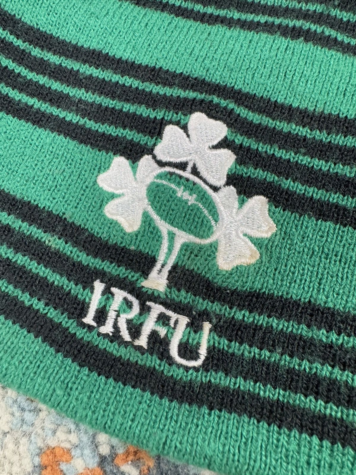 Canterbury of New Zealand × Vintage Vintage y2k IRFU Irish Rugby football union striped beanie Size ONE SIZE - 5 Thumbnail