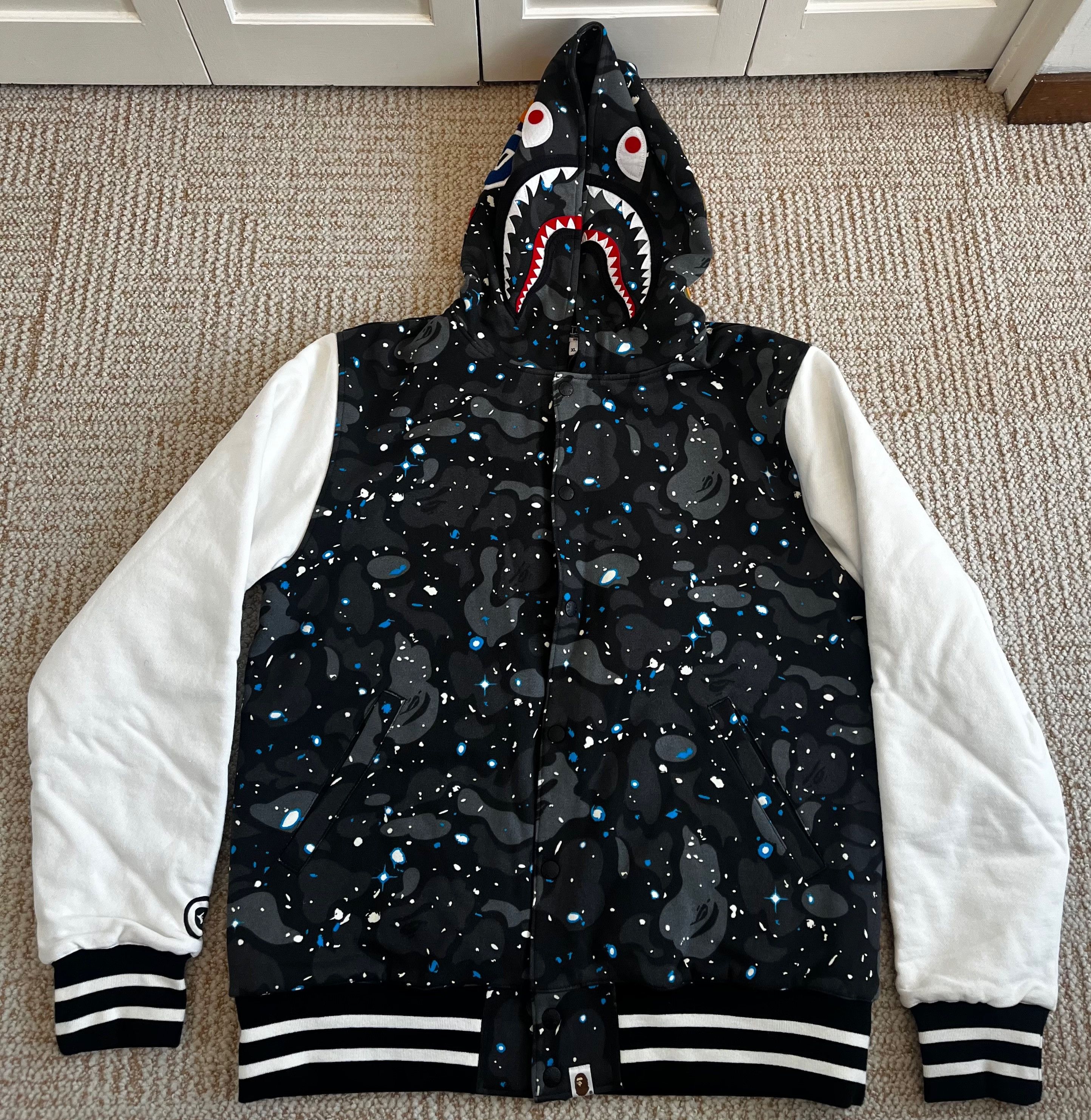 Bape Space Camo Shark Hoodie Jacket Grailed