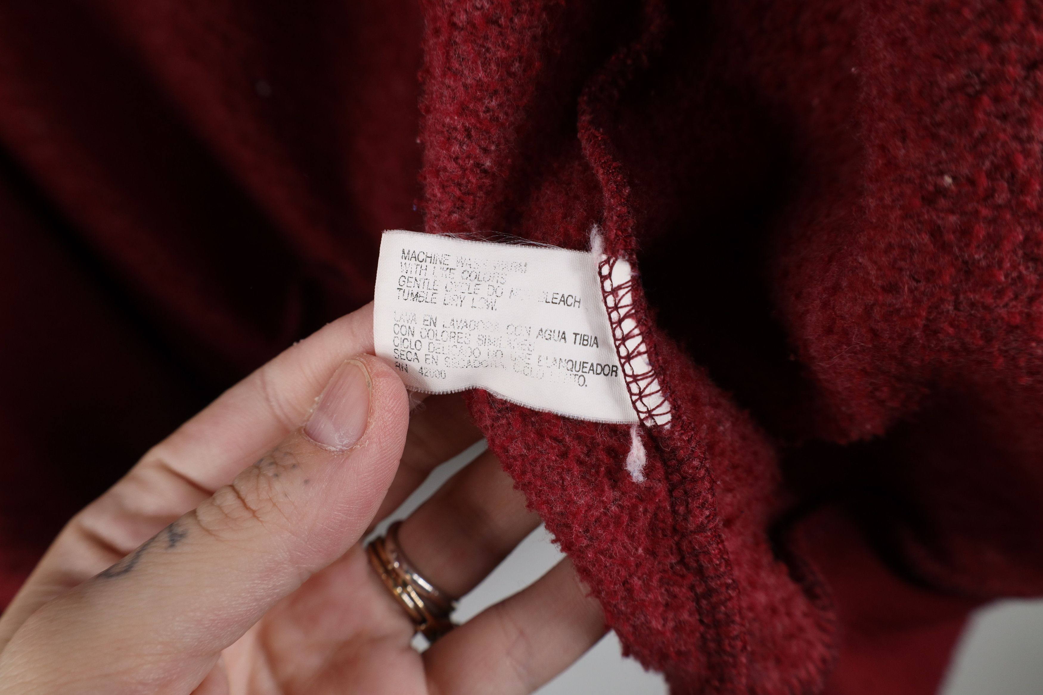 Vintage Vintage 90s Streetwear Blank Full Zip Hoodie Sweatshirt Size US XXL / EU 58 / 5 - 11 Thumbnail