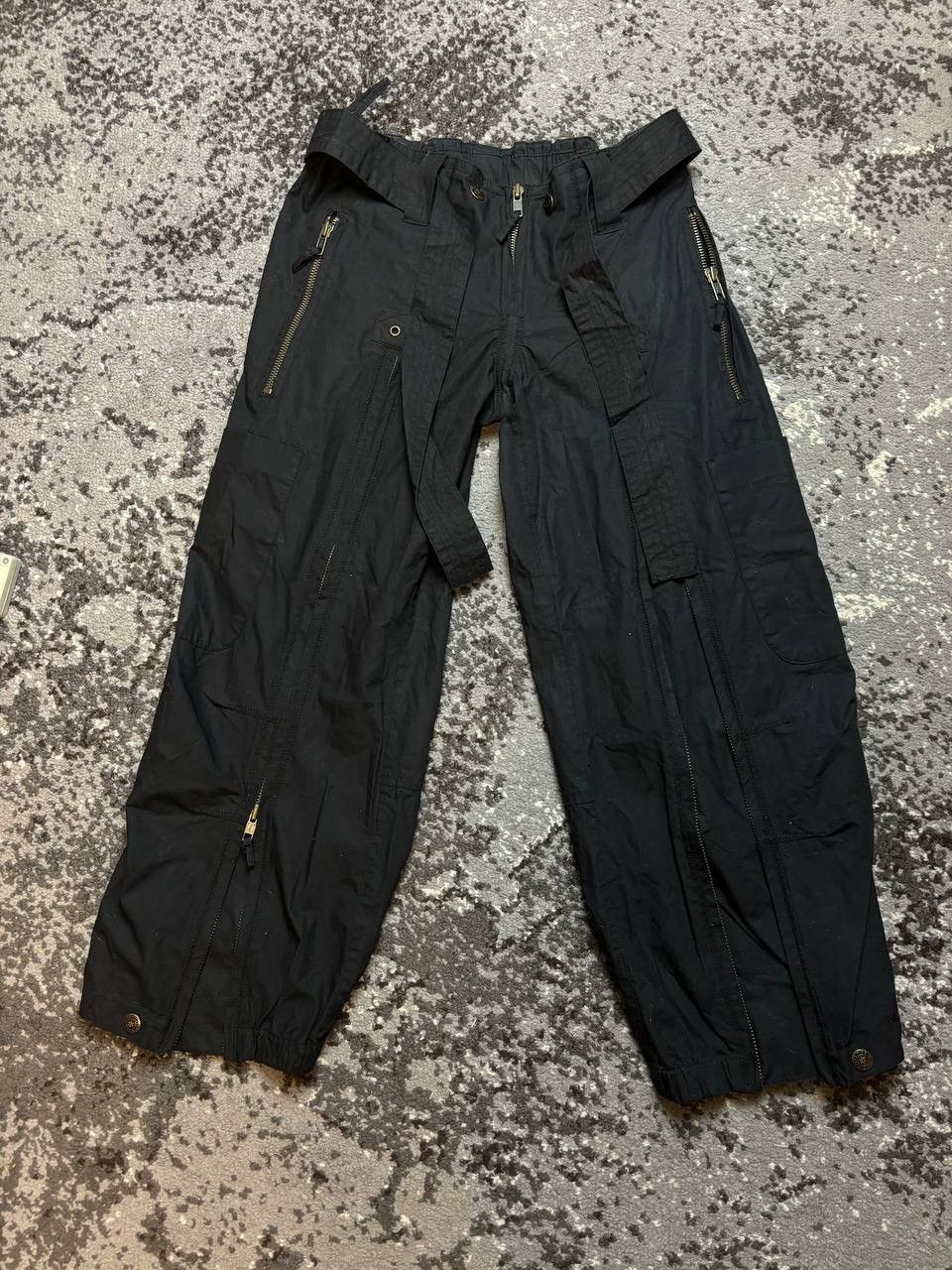 Japanese Brand × Vintage Vintage Y2K Opium Bandage Zipper Owens Style Cargo Long Shor Size US 27 - 1 Thumbnail