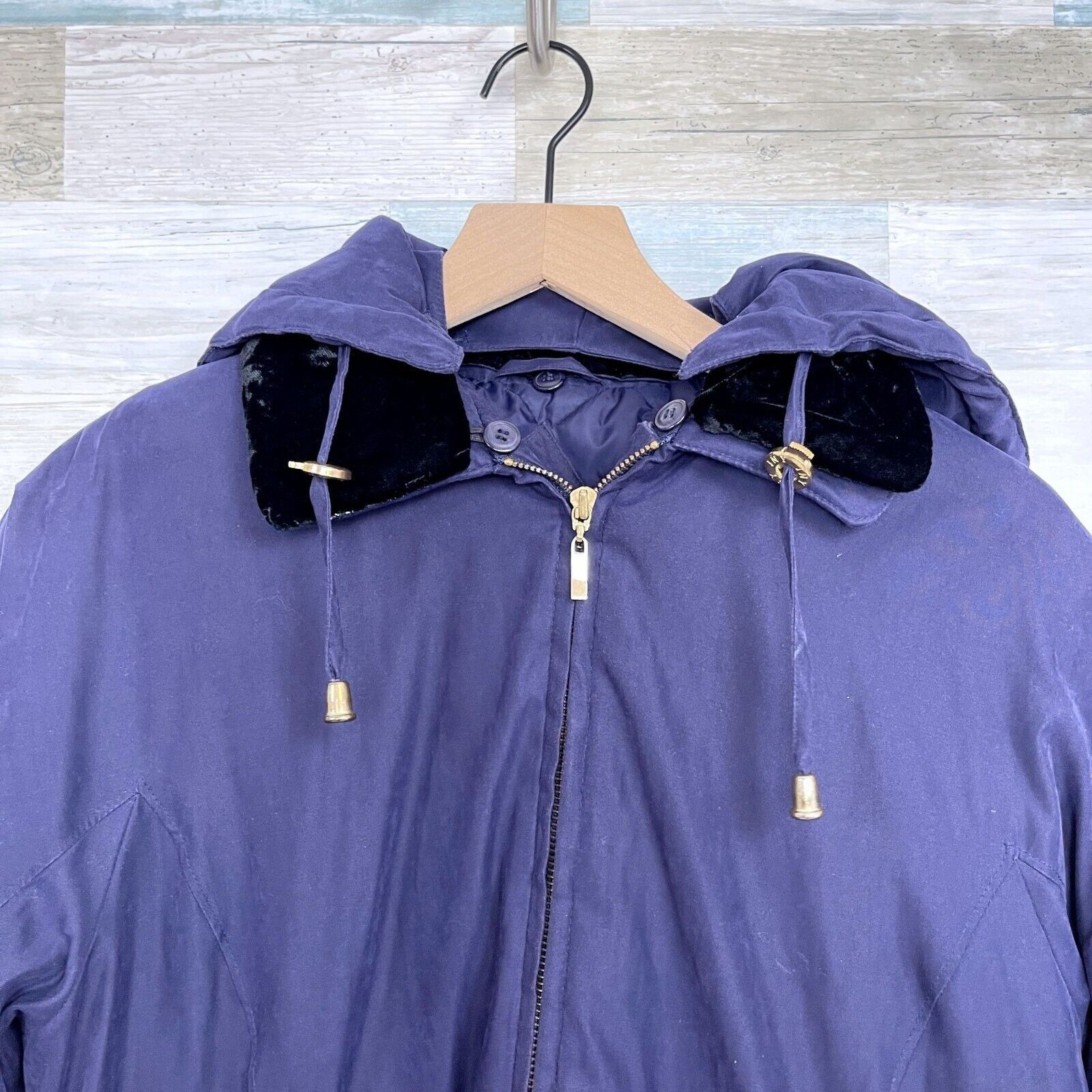 Jones New York Jones New York Vintage Insulated Winter Jacket Blue Velvet S Size S / US 4 / IT 40 - 2 Thumbnail