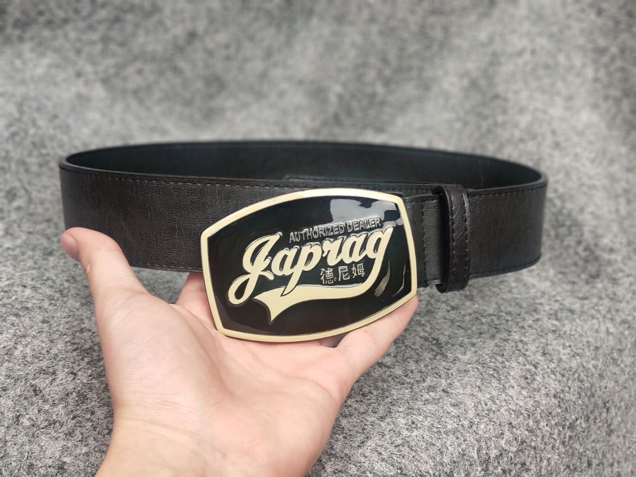 Japanese Brand Japrag Vintage Y2K Style Black synthetic leather Belt LGB Size ONE SIZE - 4 Thumbnail