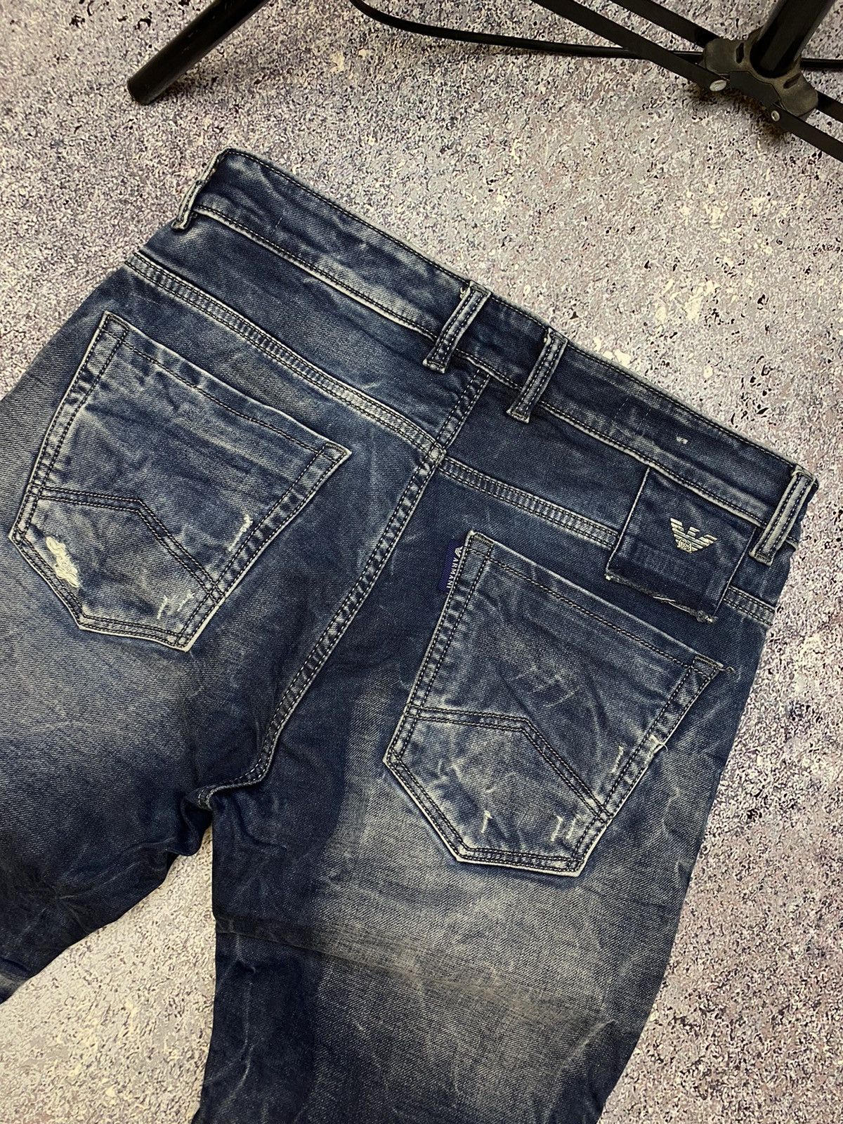 Armani × Vintage 💥VINTAGE ARMANI DISTRESSED WASHED Y2K JEANS Size US 34 / EU 50 - 8 Thumbnail