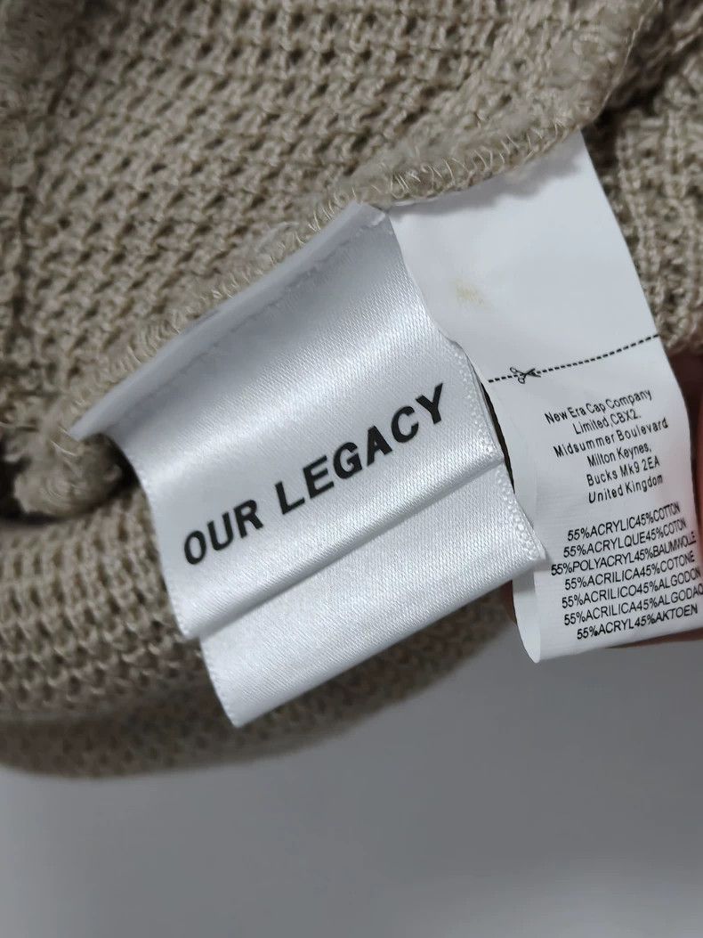 Our Legacy Our Legacy Yin-Yang Tai Chi knit cap, milky gray Size ONE SIZE - 3 Thumbnail