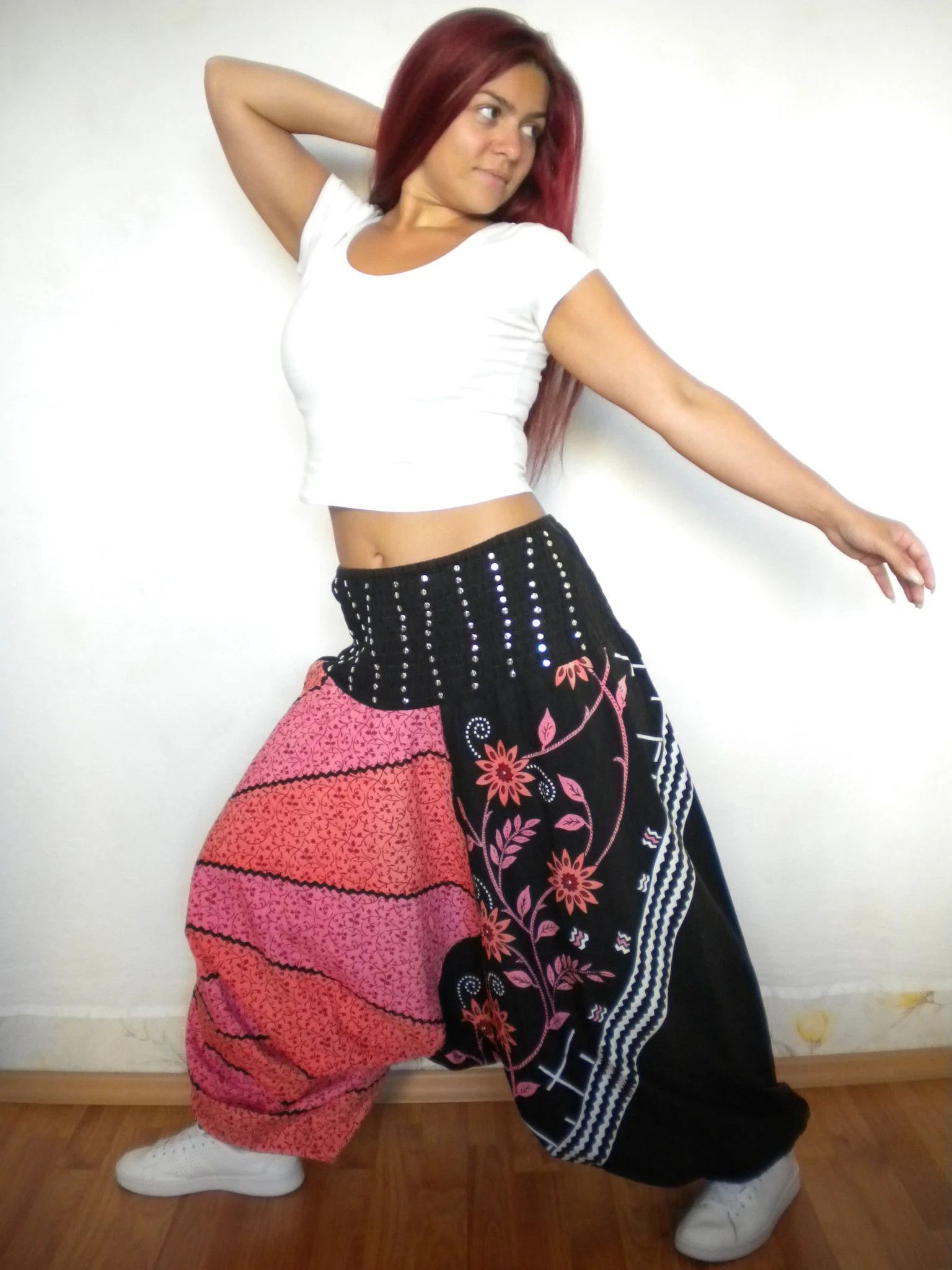 Other Y2K harem drop crotch oriental pants thai hippie pant OSFA Size 30" / US 8 / IT 44 - 6 Thumbnail