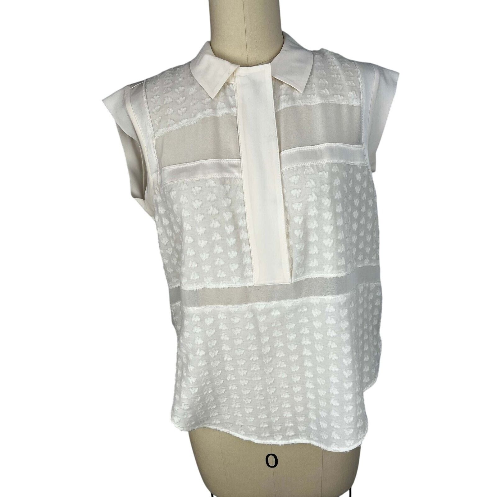 Rebecca Taylor Rebecca Taylor Clip Collar Top sz 0 Size XS / US 0-2 / IT 36-38 - 1 Thumbnail