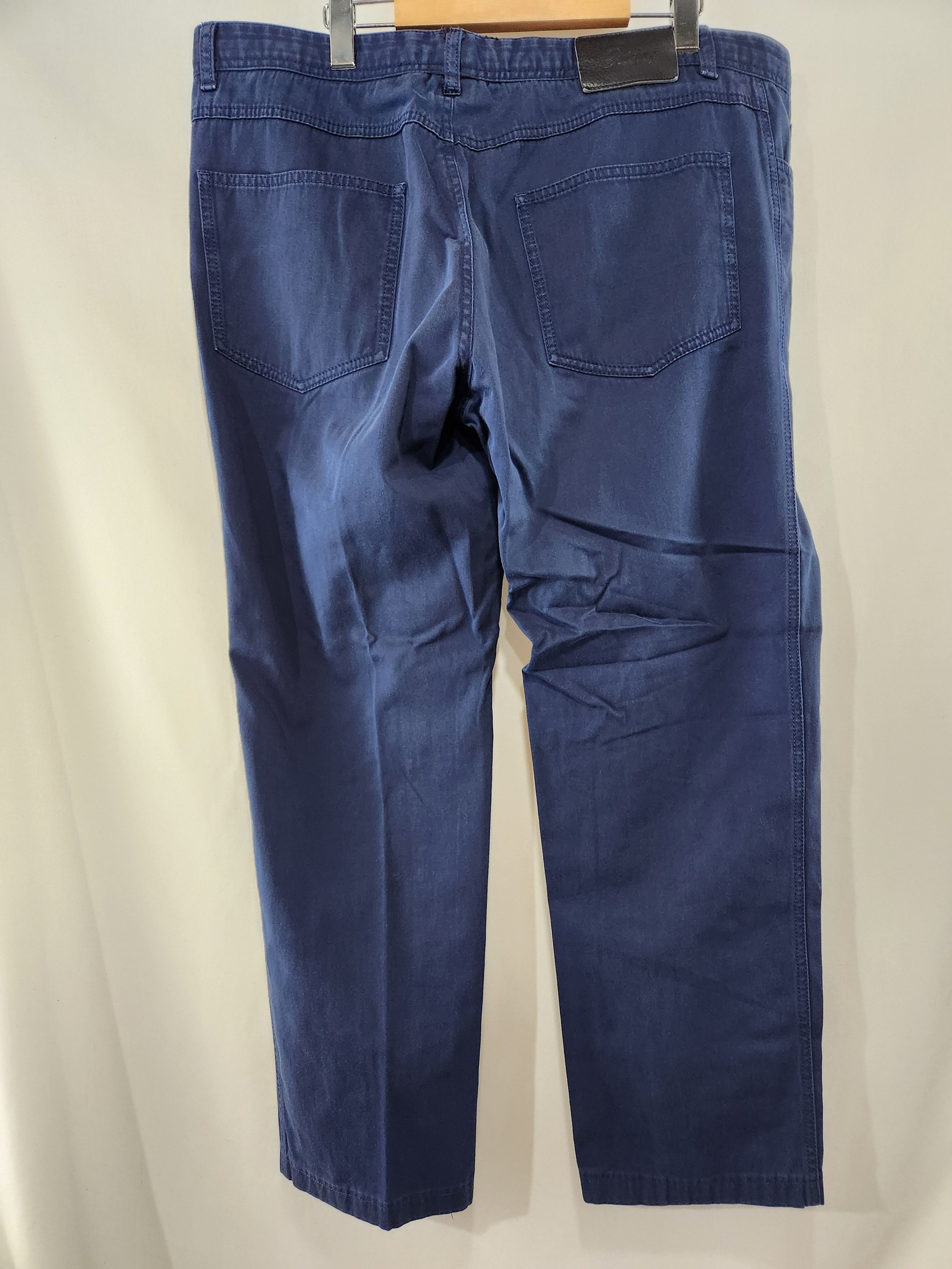 Brioni Navy Blue Cotton Blend Straight Leg Chinos Made Italy Size US 44 / EU 60 - 6 Thumbnail