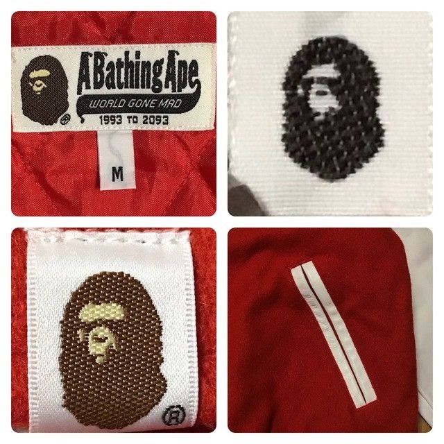 Bape BAPE Leather Sleeve Shark Hoodie Varsity Jacket APE NIGO Size US M / EU 48-50 / 2 - 9 Thumbnail