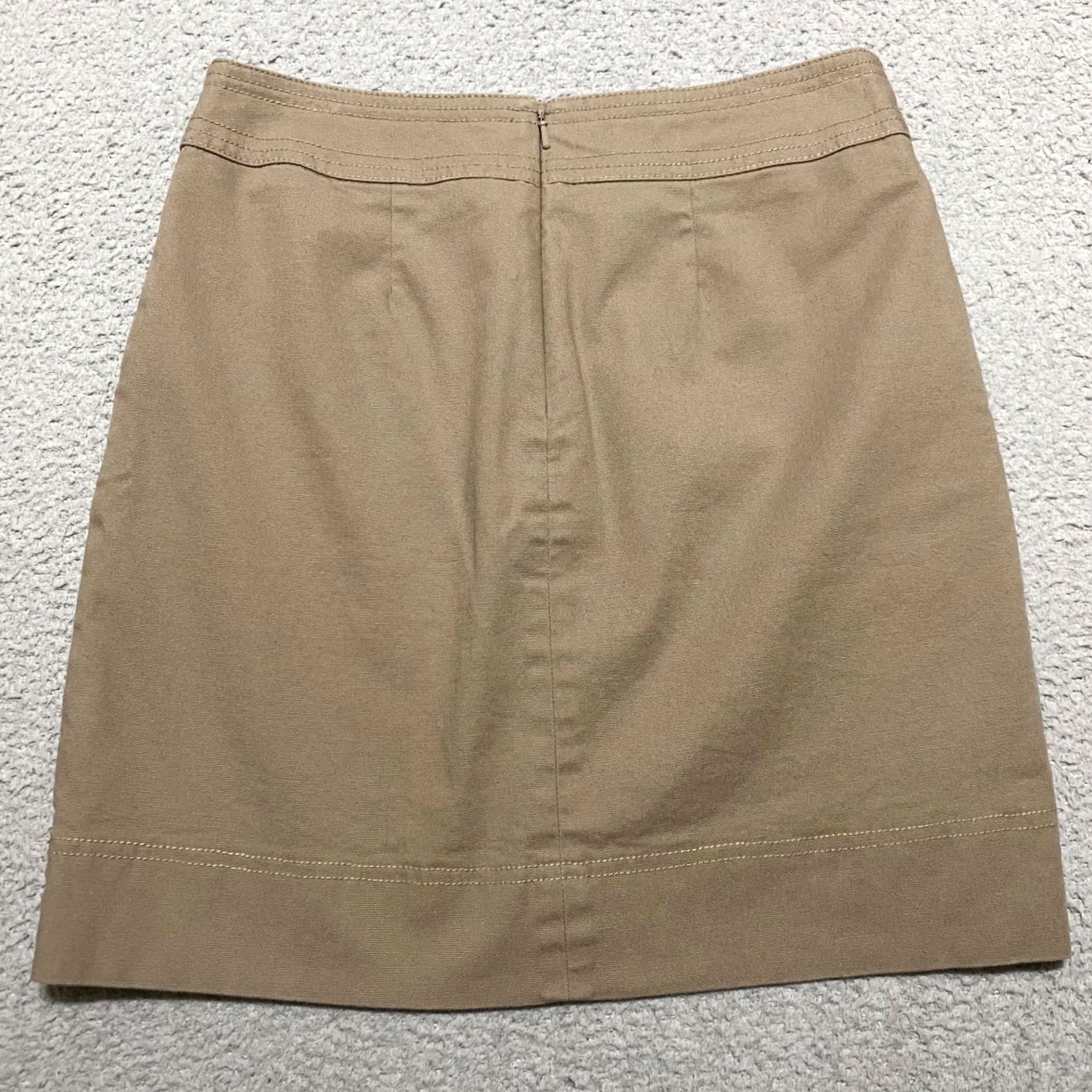 Talbots Talbots Beige Pencil Skirt Womens 2P Petites Office Business Straight Pockets Size 26" / US 2 / IT 38 - 2 Thumbnail