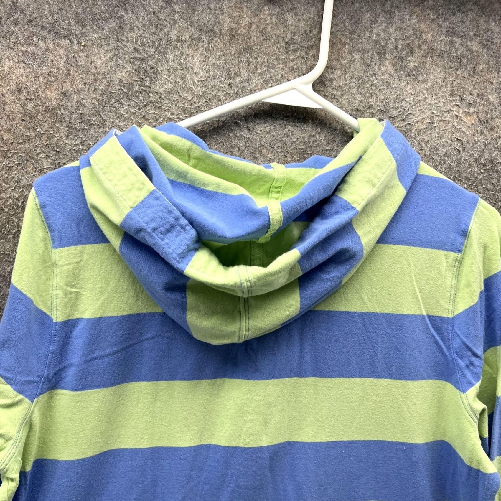Vineyard Vines Vineyard Vines Shirt Womens Large Blue Green Stripe Hooded Collared Long Sleeve Size L / US 10 / IT 46 - 5 Thumbnail