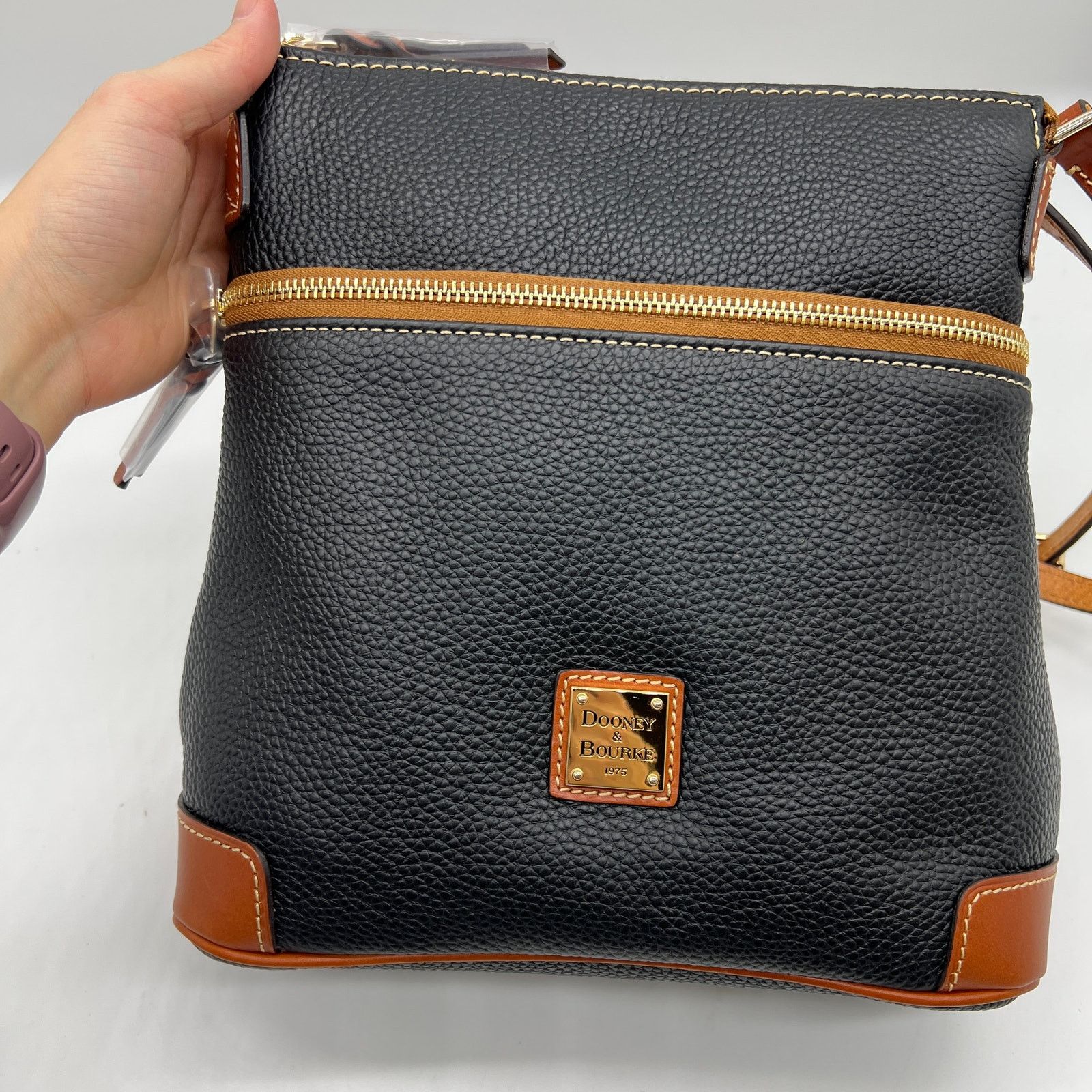 Dooney & Bourke Dooney & Bourke Pebble Leather Crossbody Purse Black Size ONE SIZE - 1 Thumbnail