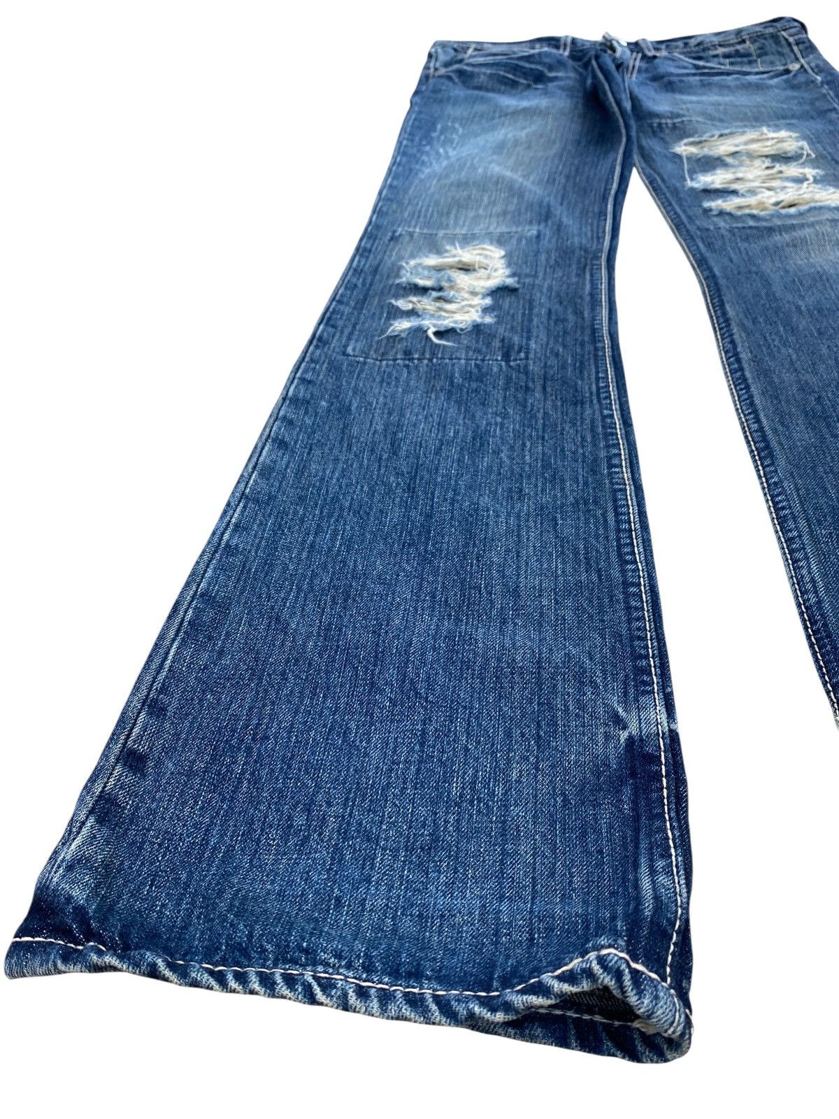 Japanese Brand Onboard Brand Distressed Style Bootcut Jeans Size US 32 / EU 48 - 6 Thumbnail