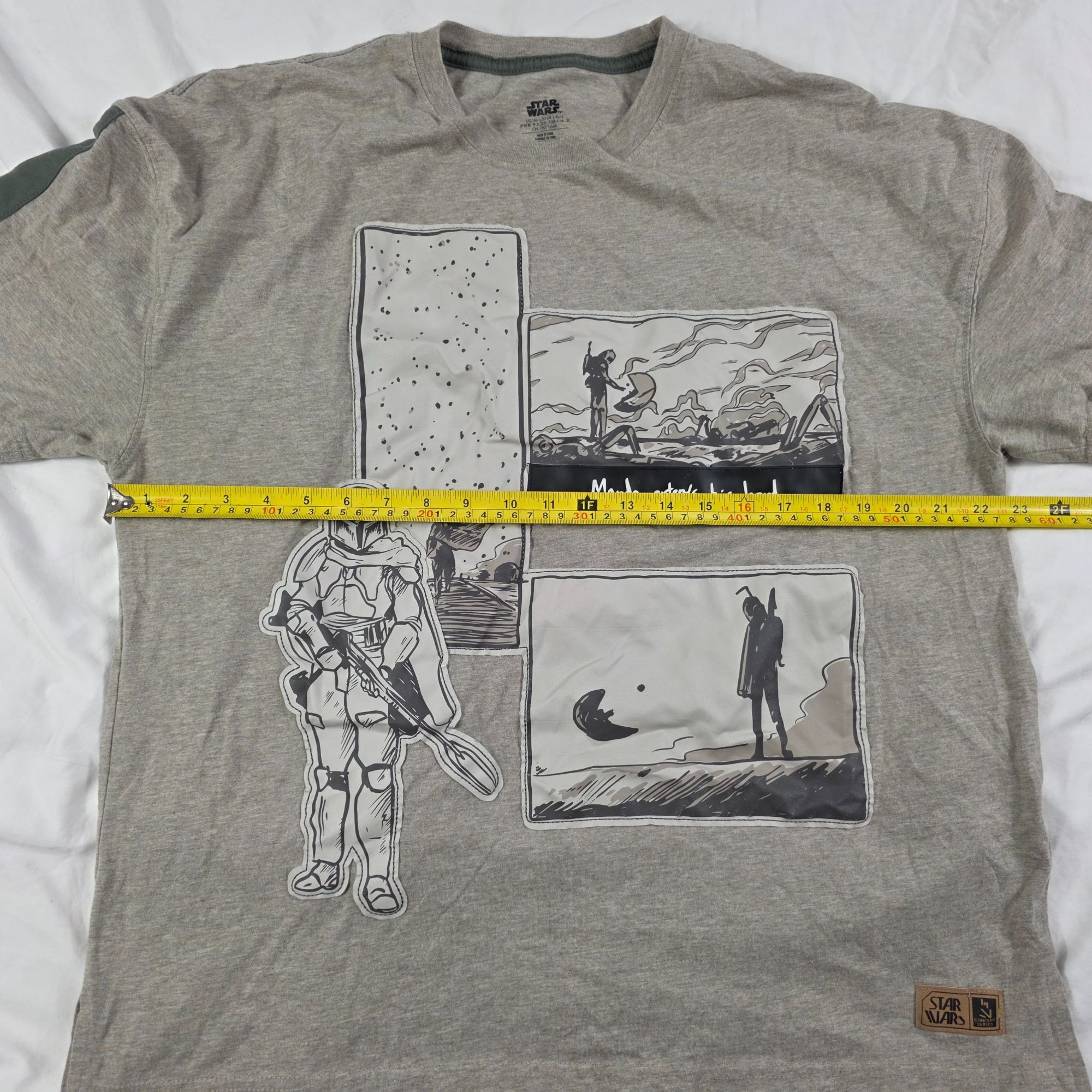 Star Wars Star Wars The Mandalorian Concept Series Mens Large Gray Gra Size US L / EU 52-54 / 3 - 6 Thumbnail