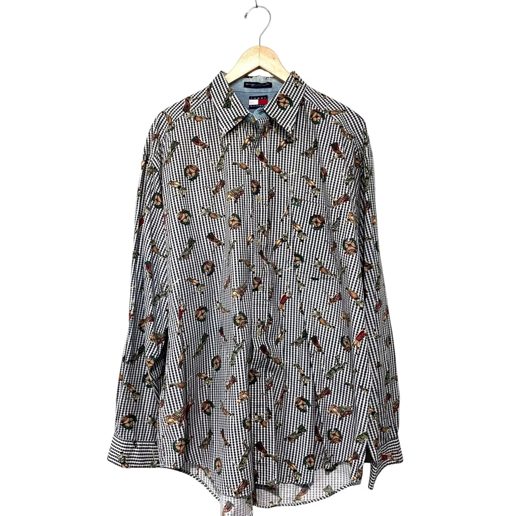 Tommy Hilfiger VINTAGE Tommy Hilfiger Shirt Golf Print Mens XL Check Button-Down Long Sleeve Size US XL / EU 56 / 4 - 2 Thumbnail