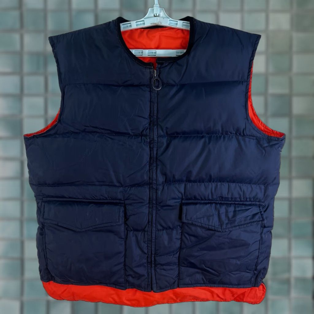Sears VINTAGE Sears Down & Feather Reversible Vest Mens Size L Blue/Orange Puffer Jacket 80s Outdoor Size US L / EU 52-54 / 3 - 1 Thumbnail