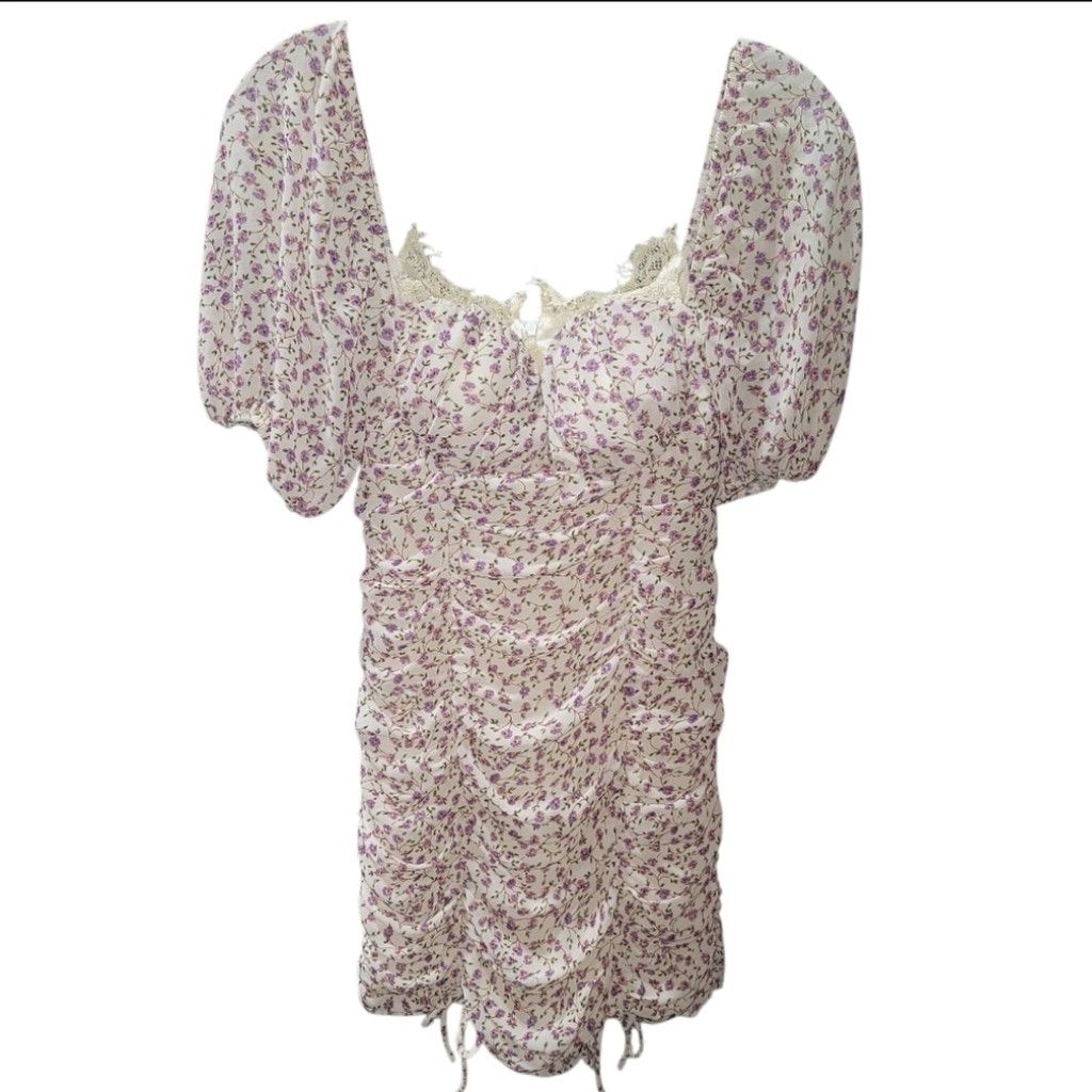 Other EUC Bearun Romantic Cottagecore Floral Mini Dress Size XS / US 0-2 / IT 36-38 - 5 Thumbnail