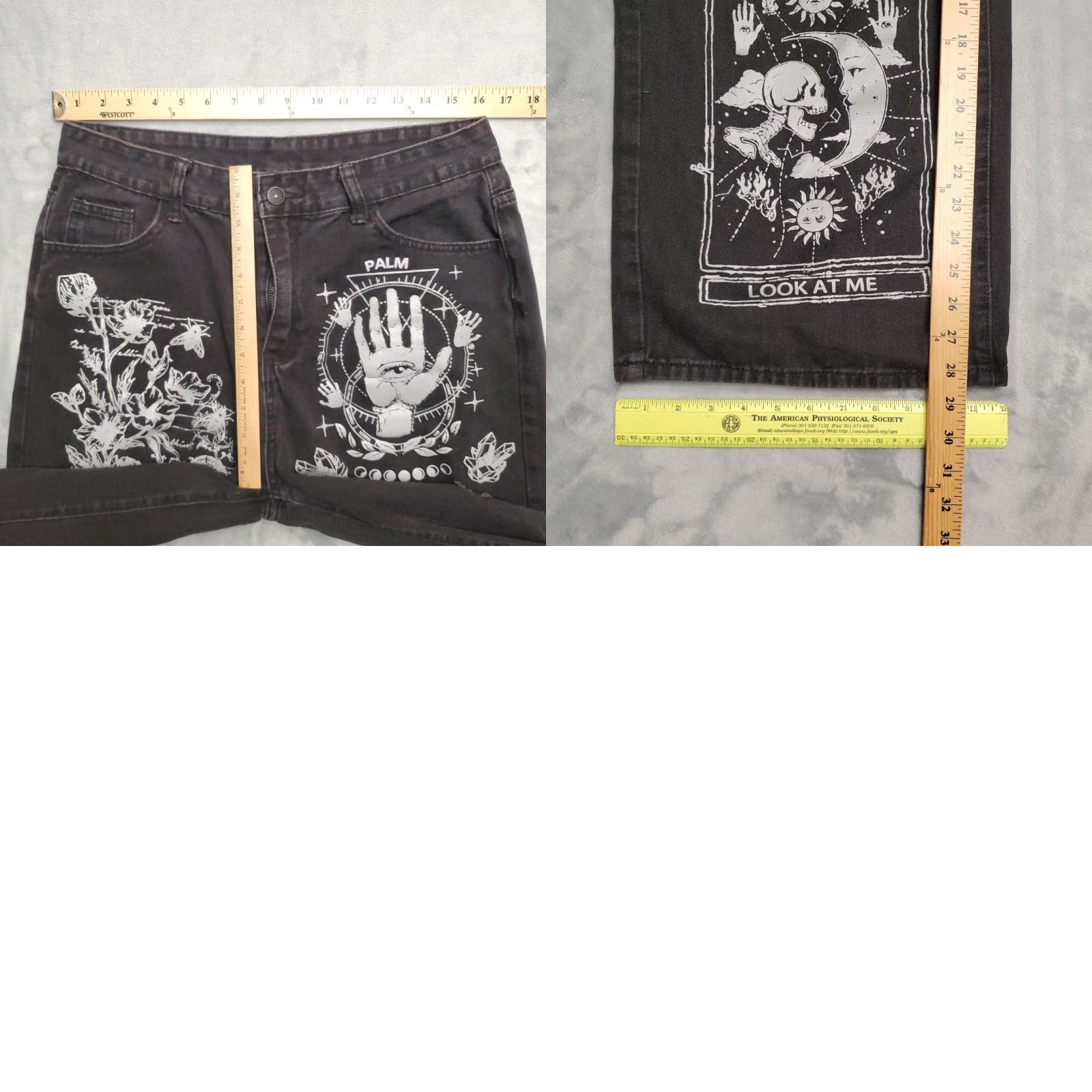Vintage VINTAGE Rowme Jeans Womens XL Black Denim Baggy Distressed Zodiac Tarot Retro Jeans Womens XL Black Denim Baggy Distressed Zodiac Tarot Retro Mens? Size 40" / US 18 - 8 Thumbnail