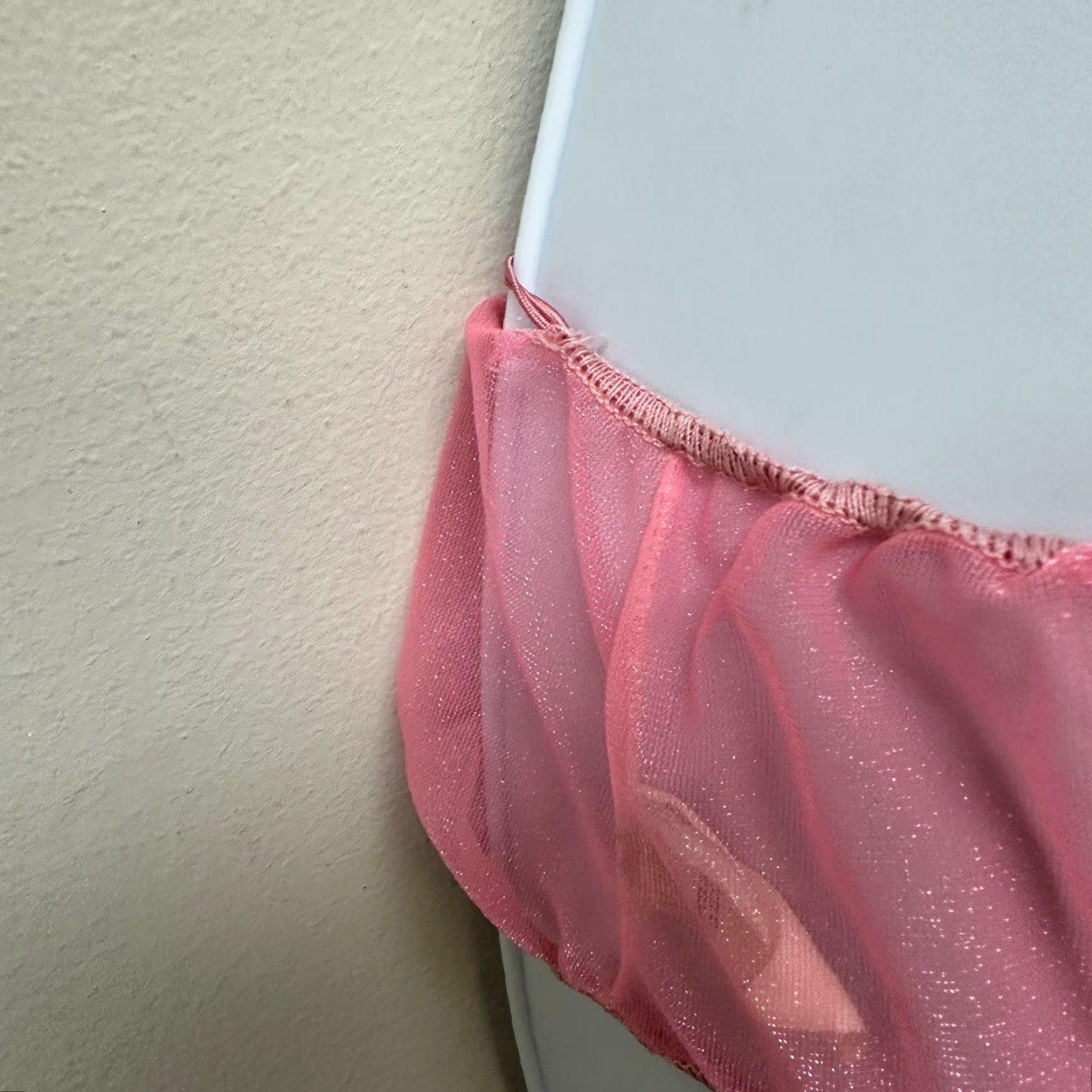 Etro VINTAGE Pink Sheer Nylon Gusset Black Floral Applique Panties Size L Size 36" / US 14 / IT 50 - 5 Thumbnail