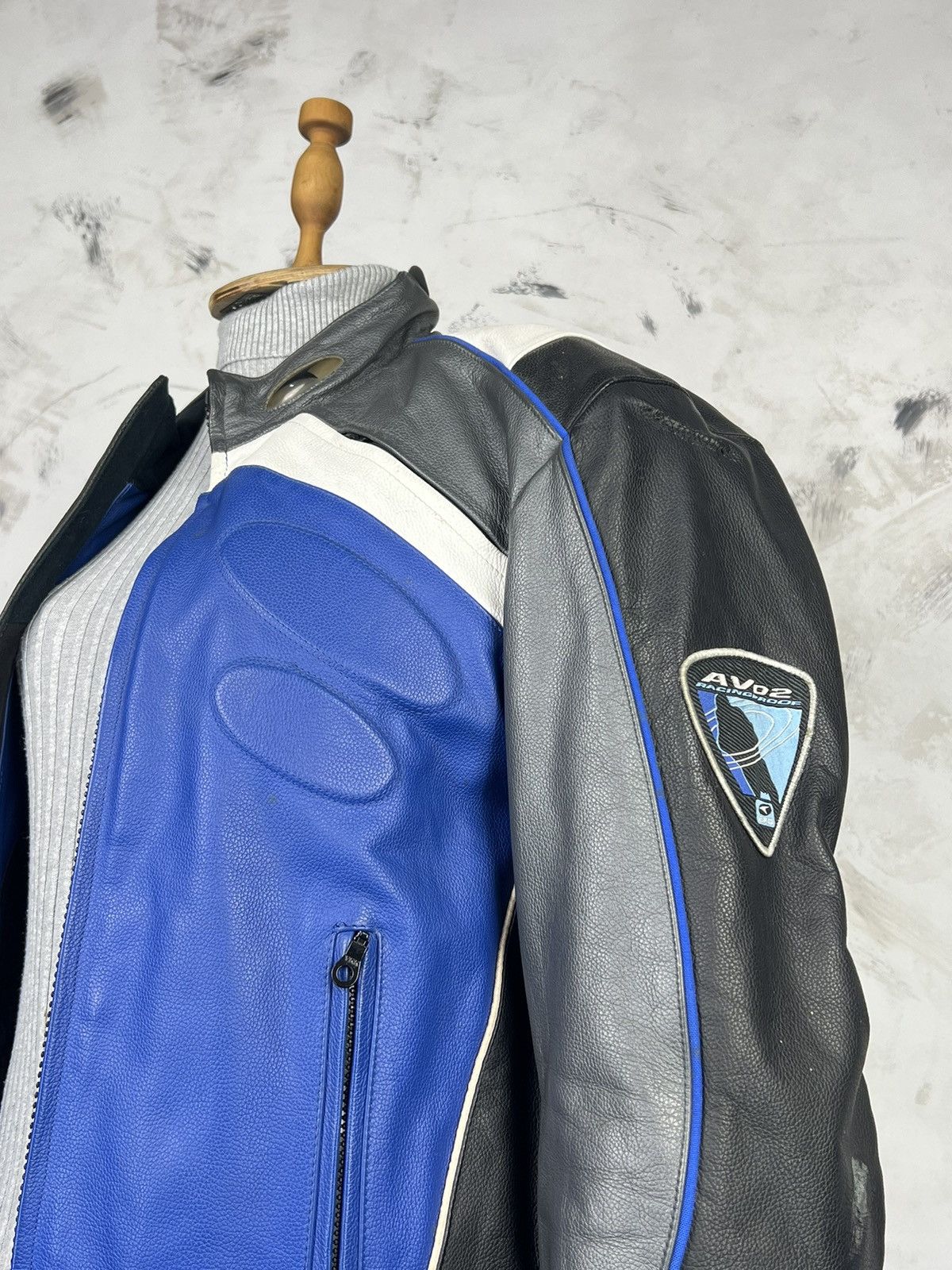 Vintage Vintage AXO Racing Leather Motorcycle Jacket Size M - L Size L / US 10 / IT 46 - 5 Thumbnail