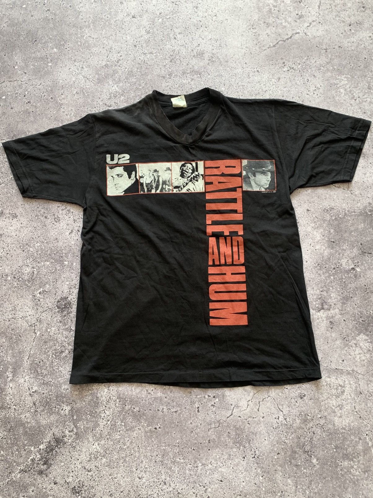 Band Tees 🔥VINTAGE U2 RATTLE AND HUM 1988 SINGLE STITCH T-SHIRT Size US S / EU 44-46 / 1 - 2 Thumbnail