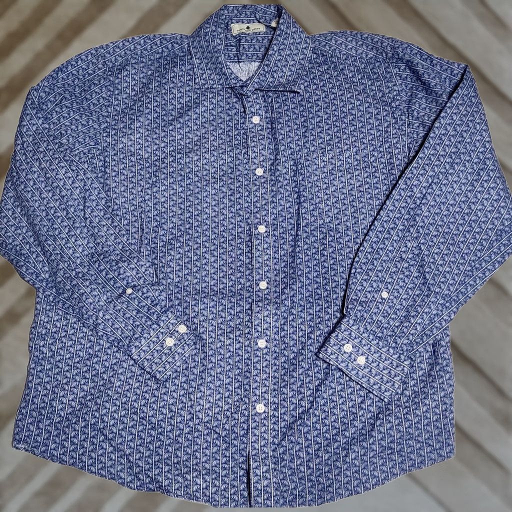 Vintage SOUTHERN PINES PAISLEY AOP Men XL Blue Cotton Button Shirt Size US XL / EU 56 / 4 - 1 Thumbnail