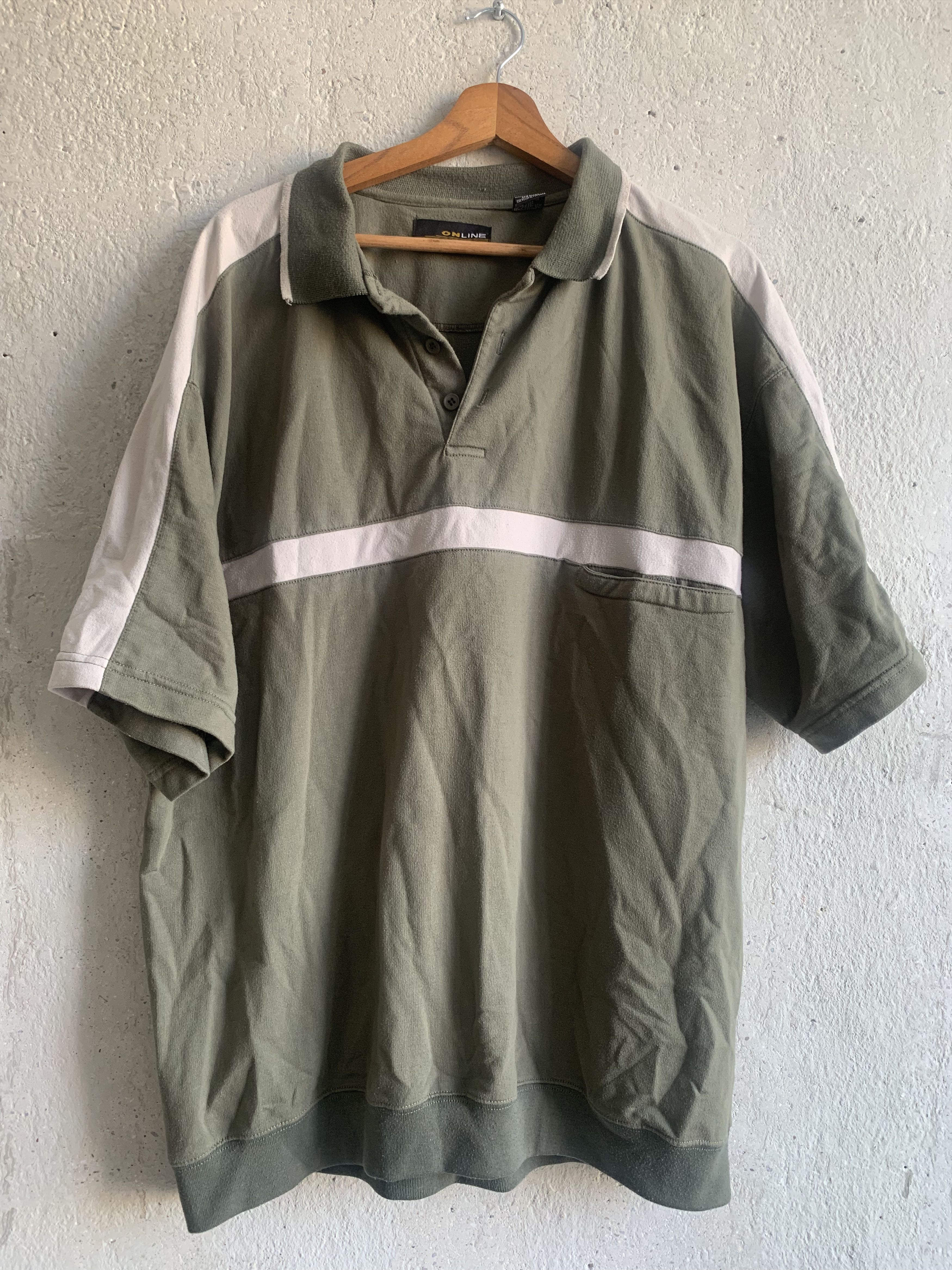 Other Online color block green polo Size US XL / EU 56 / 4 - 1 Thumbnail