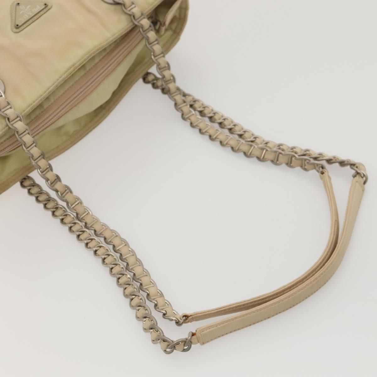 Prada PRADA Chain Shoulder Bag Nylon Beige Size ONE SIZE - 7 Thumbnail