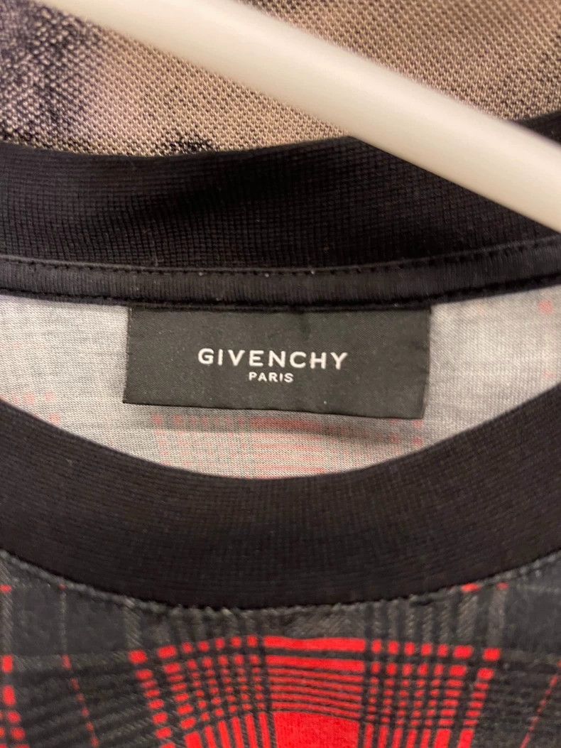 Givenchy Givenchy Gvc Dual-Headed Doberman Red Checkered Short Slee Size US M / EU 48-50 / 2 - 2 Thumbnail