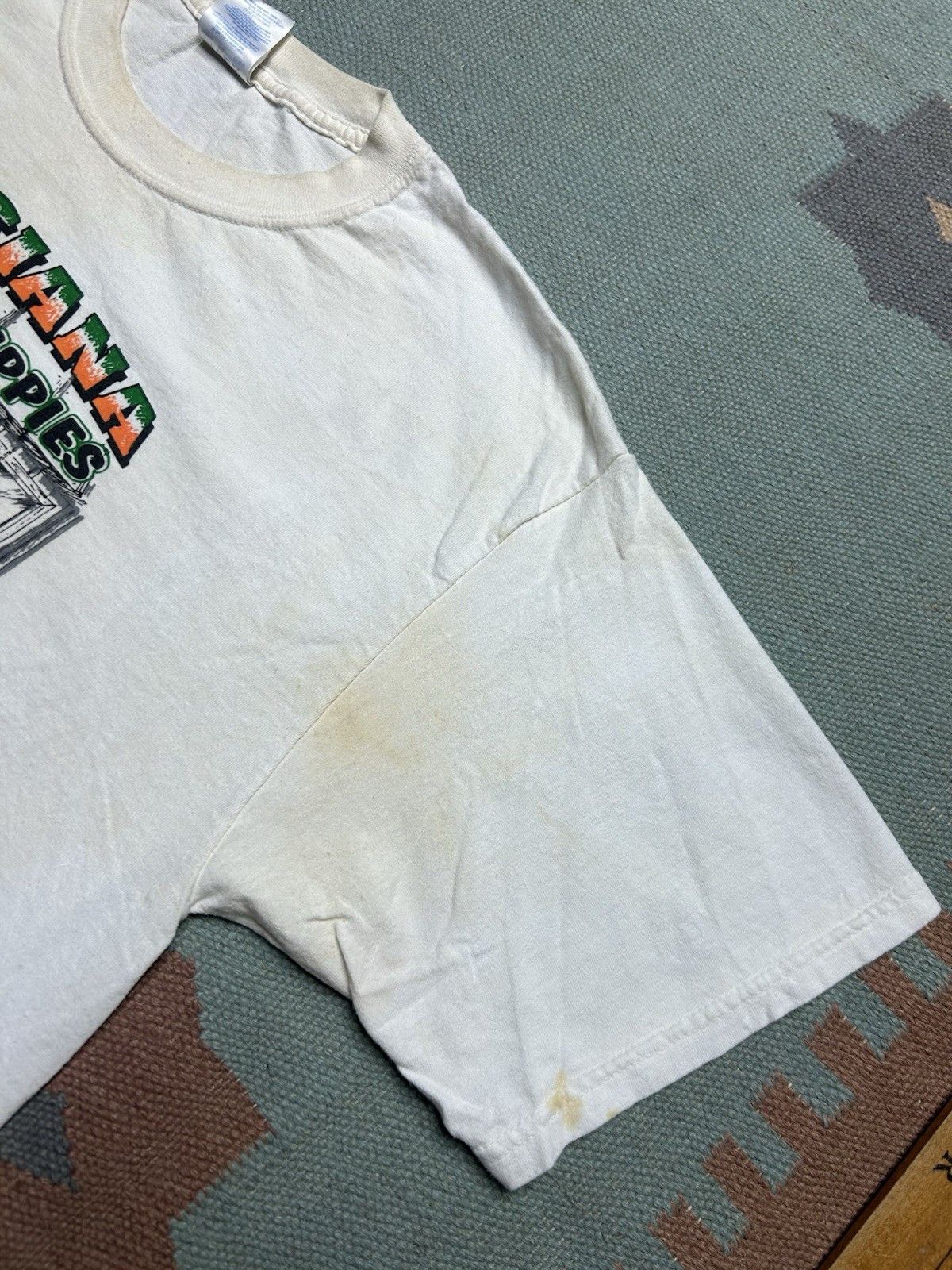 Vintage Vtg t shirt Louisiana porch puppies crocodile distress XL Size US XL / EU 56 / 4 - 4 Thumbnail