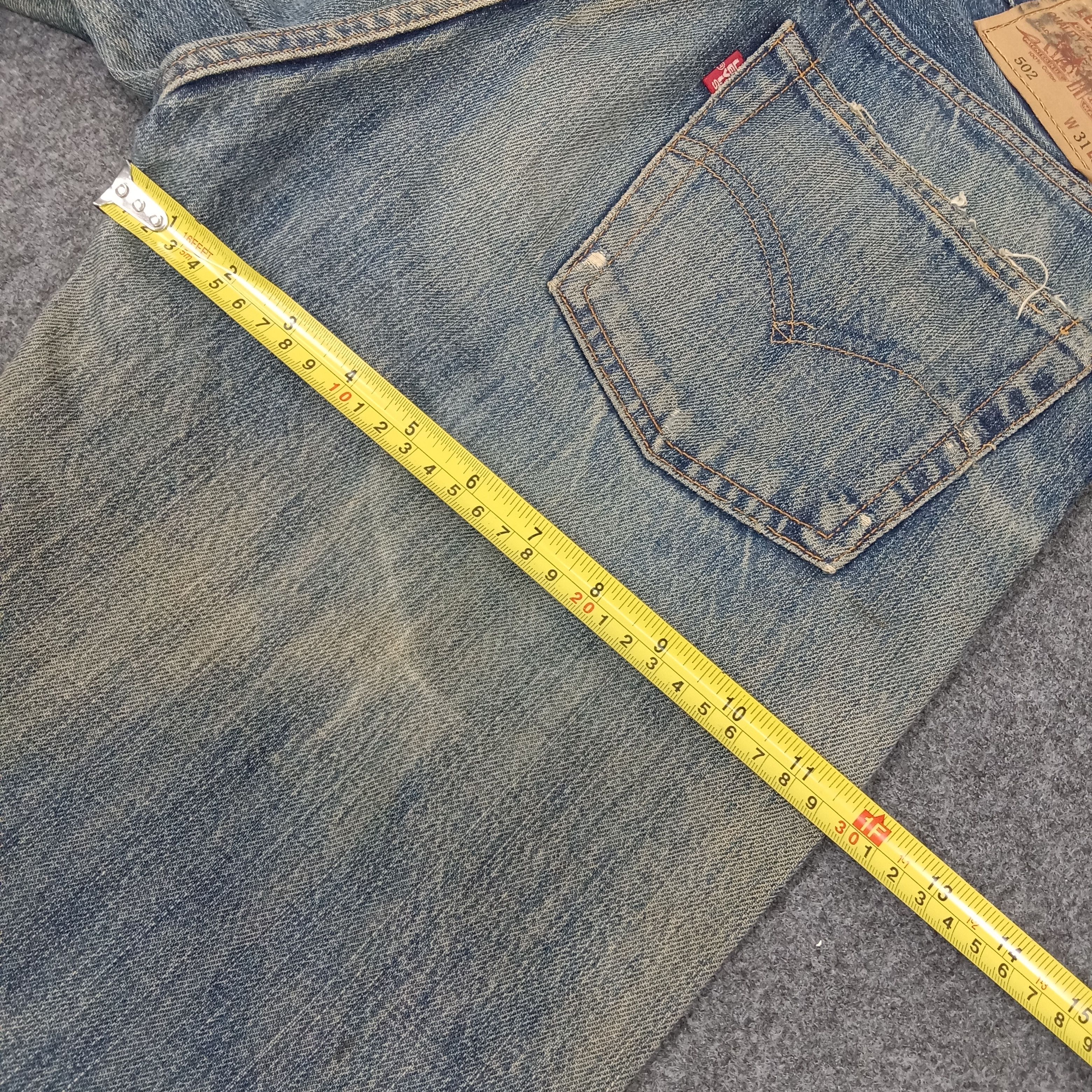 Levi's Levi's 502 Selvedge Distressed Denim Jeans C258N13 Size US 29 - 12 Thumbnail